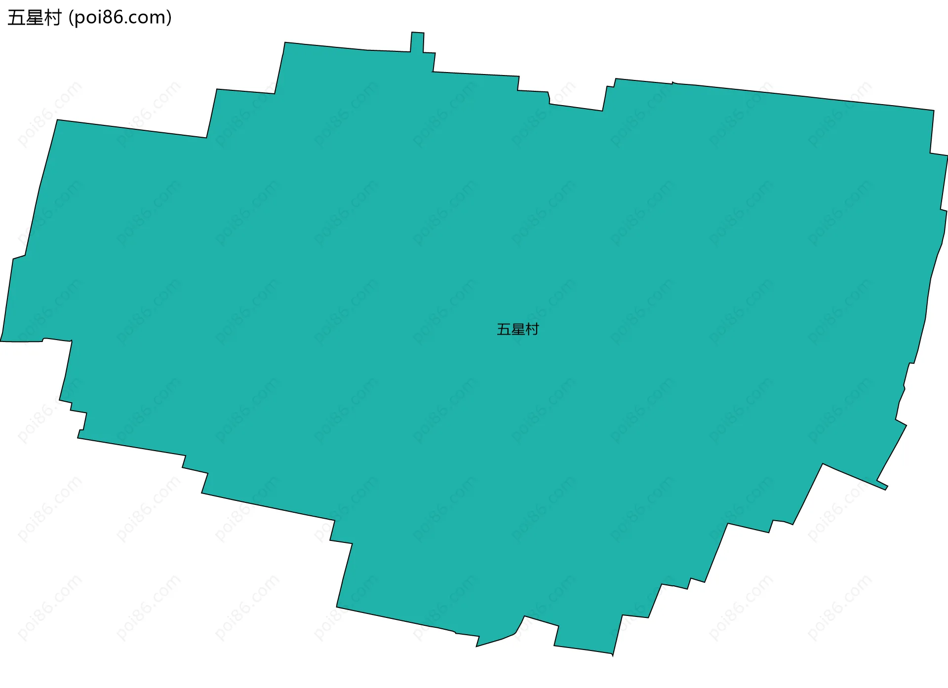 五星村边界地图