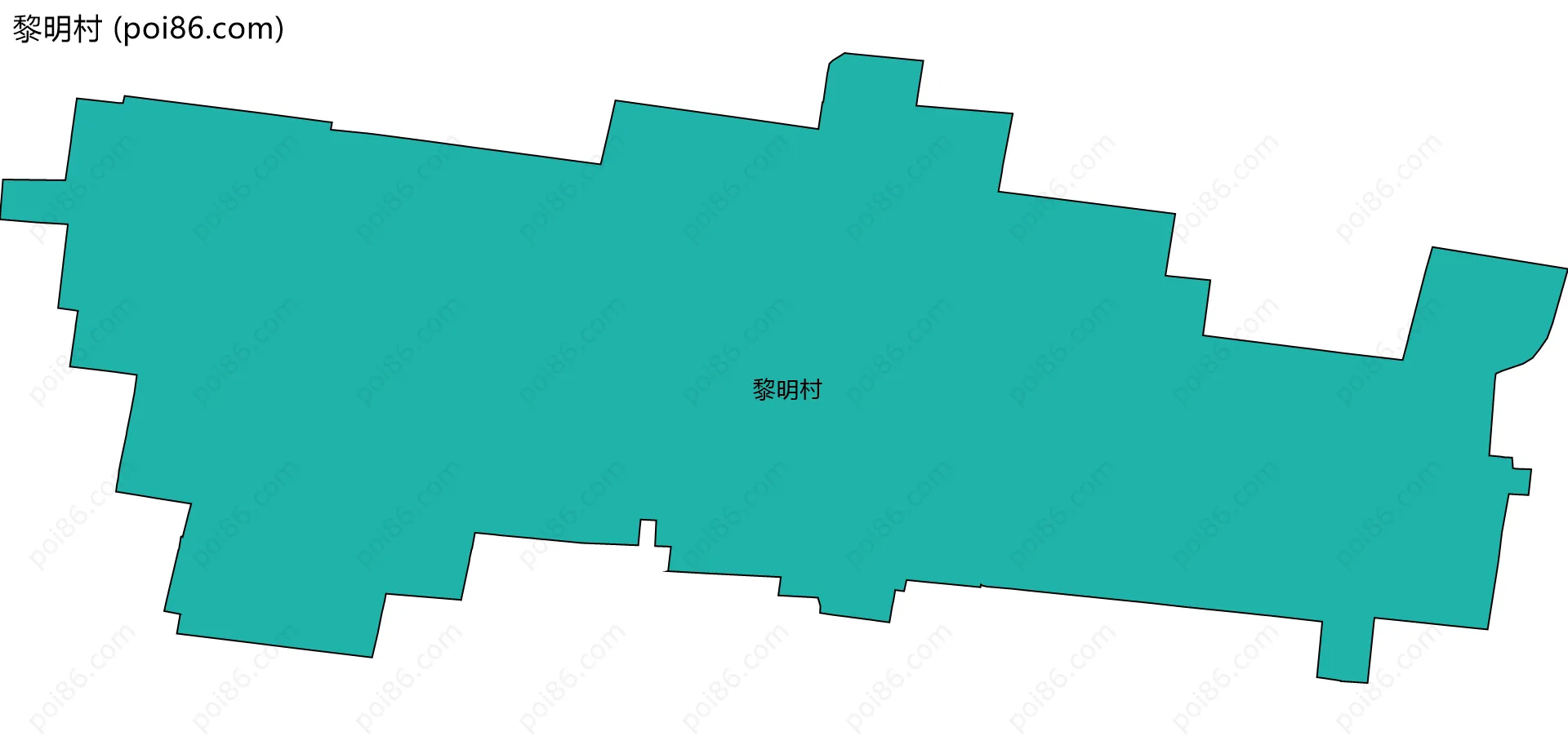 黎明村边界地图