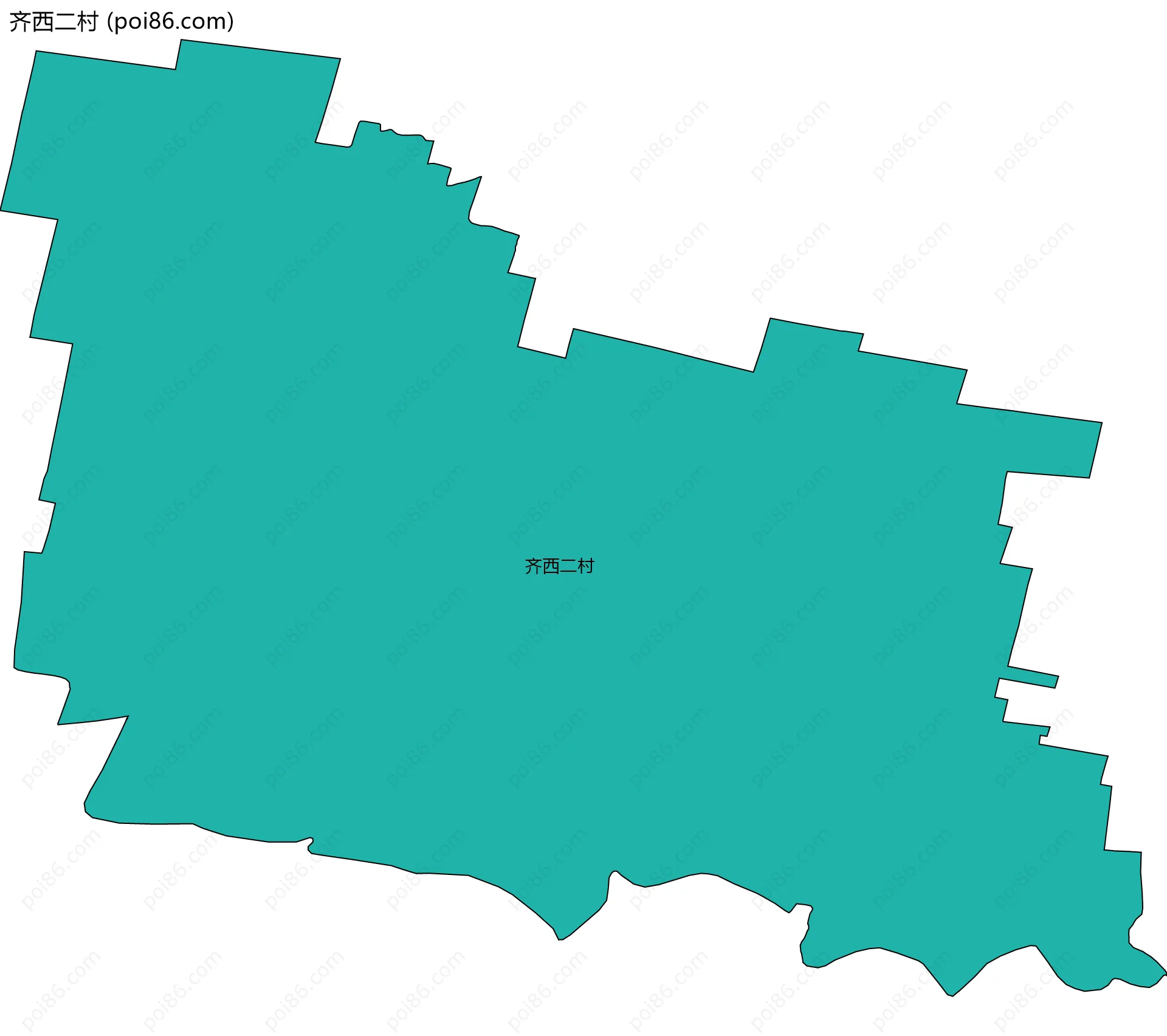 齐西二村边界地图