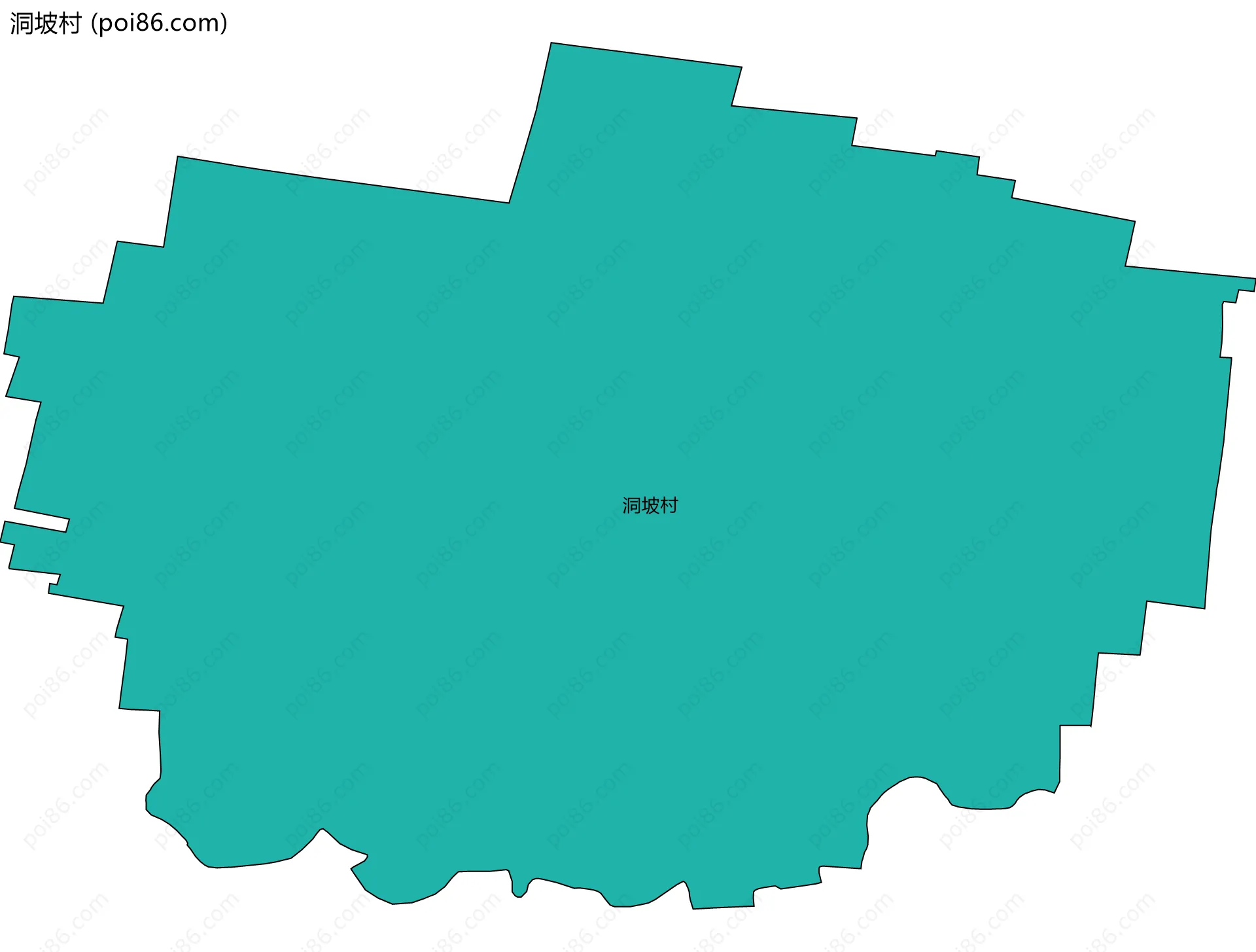 洞坡村边界地图