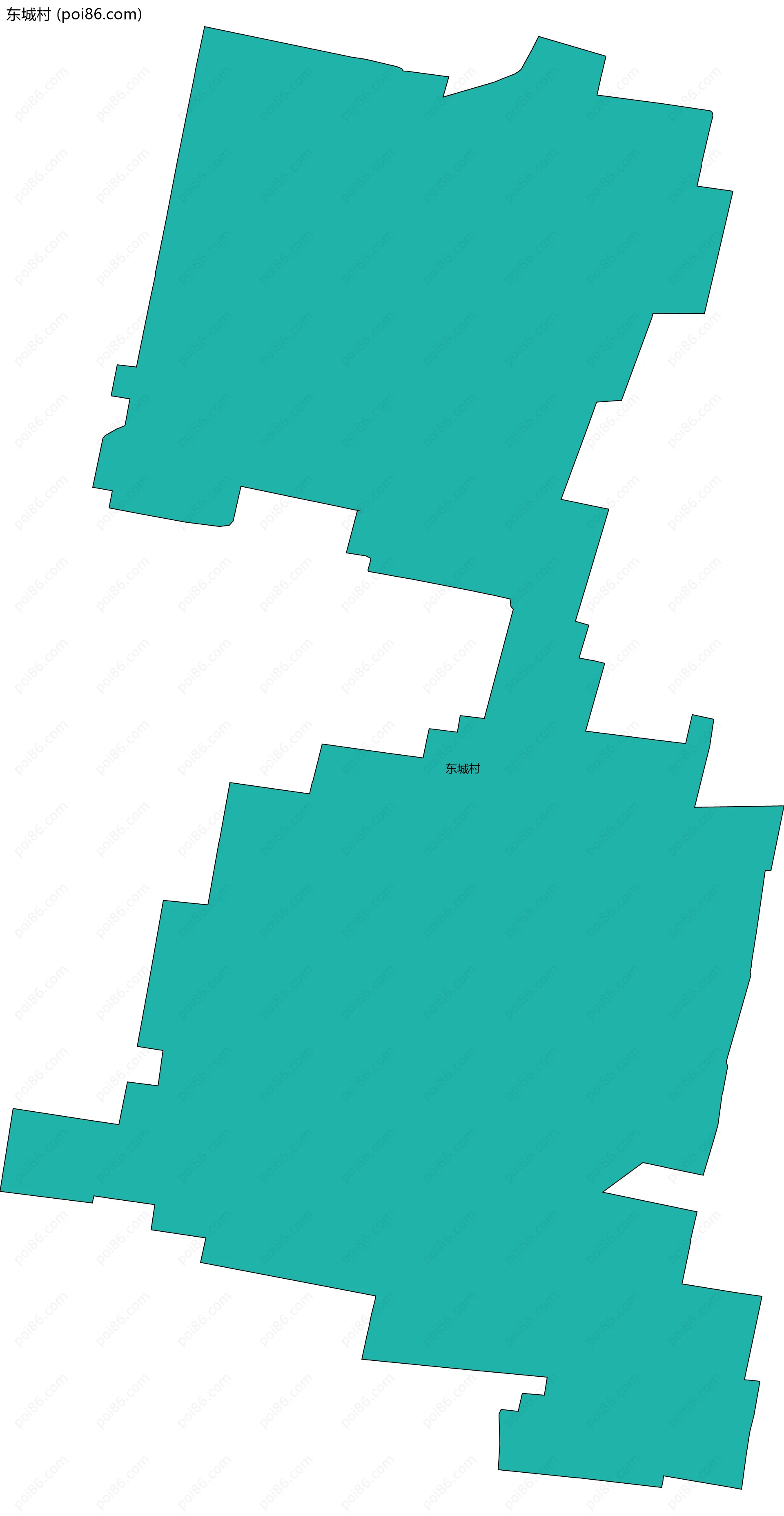 东城村边界地图