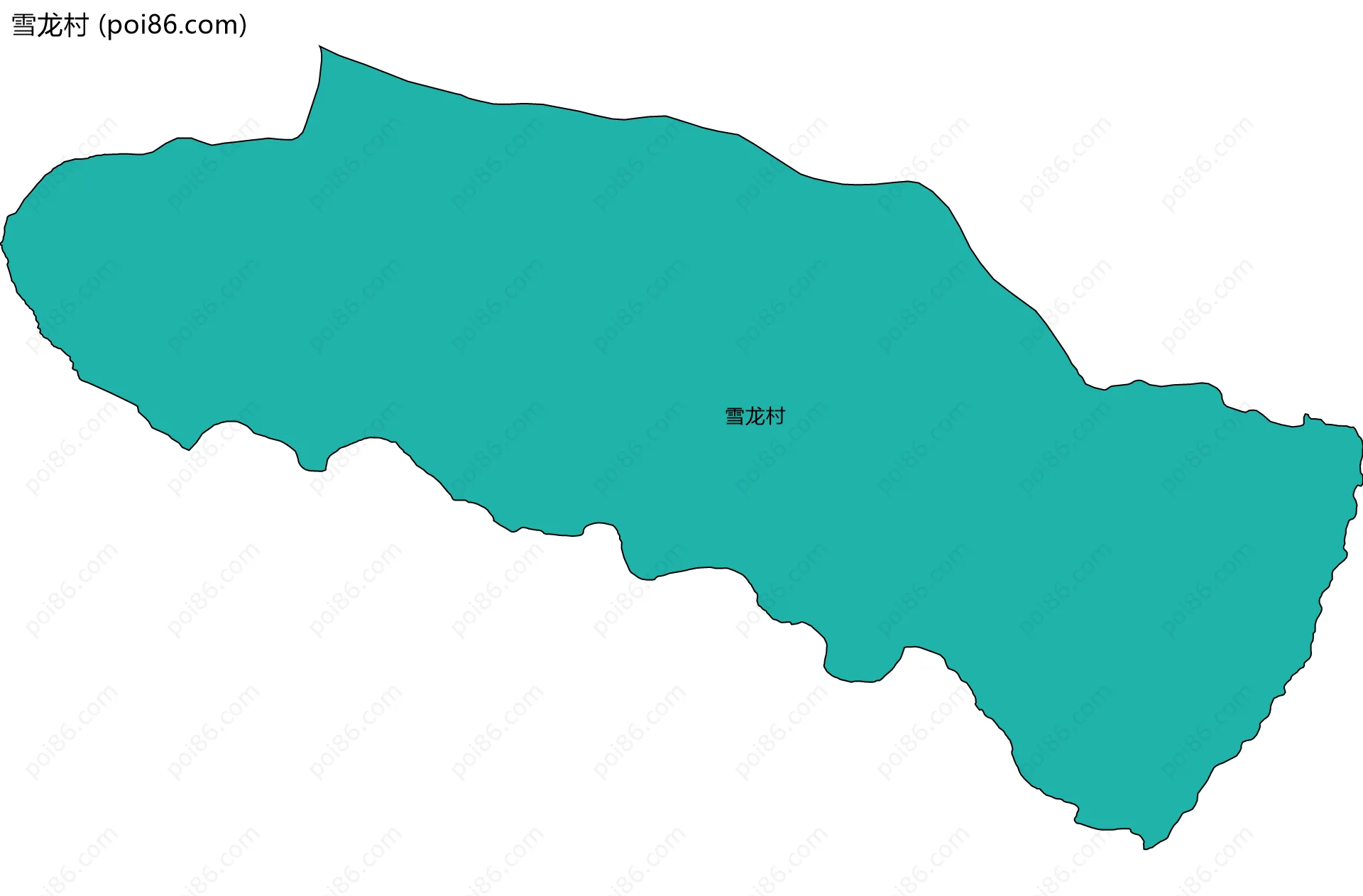 雪龙村边界地图