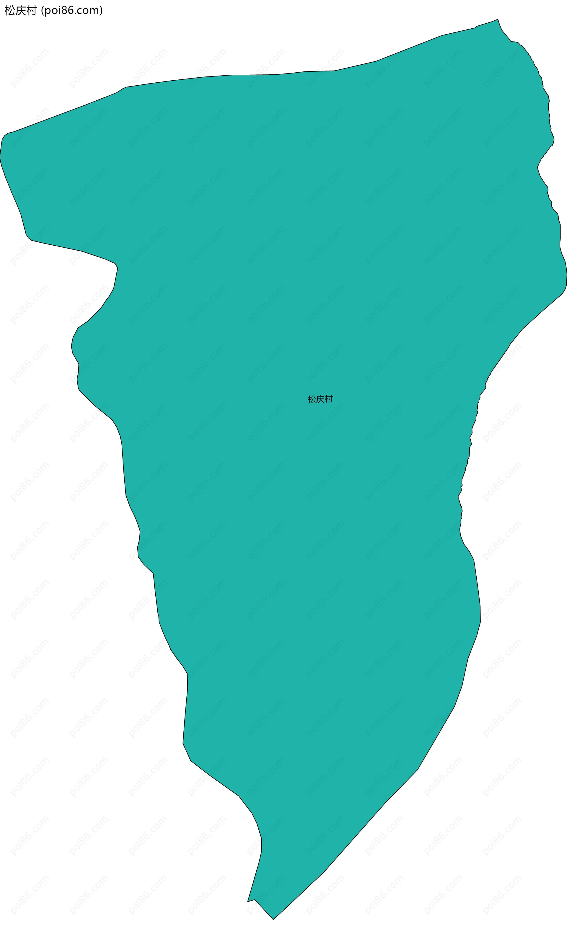 松庆村边界地图