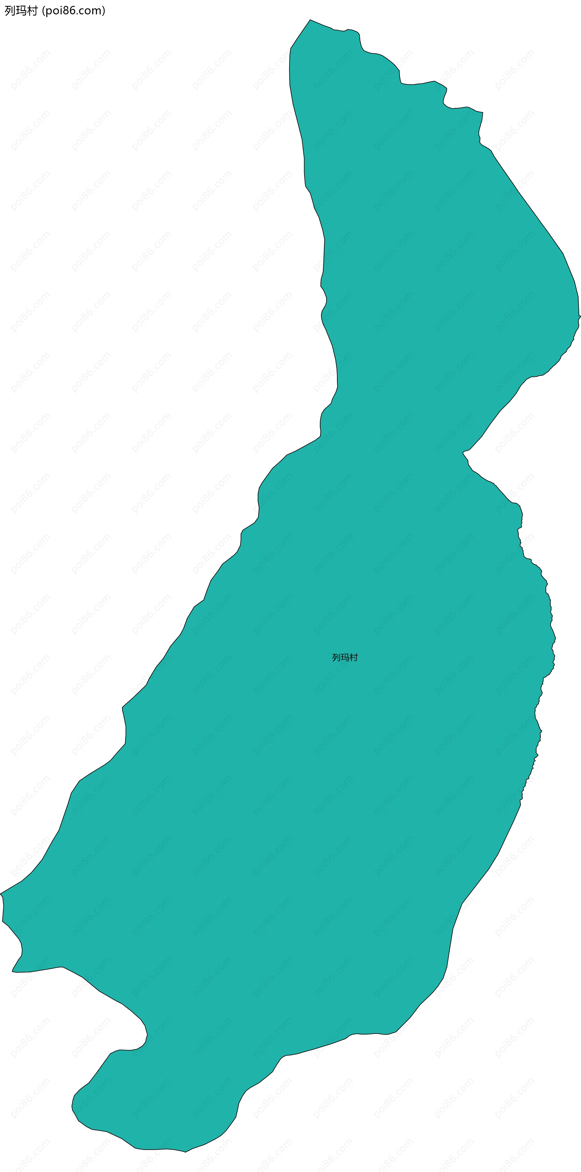 列玛村边界地图