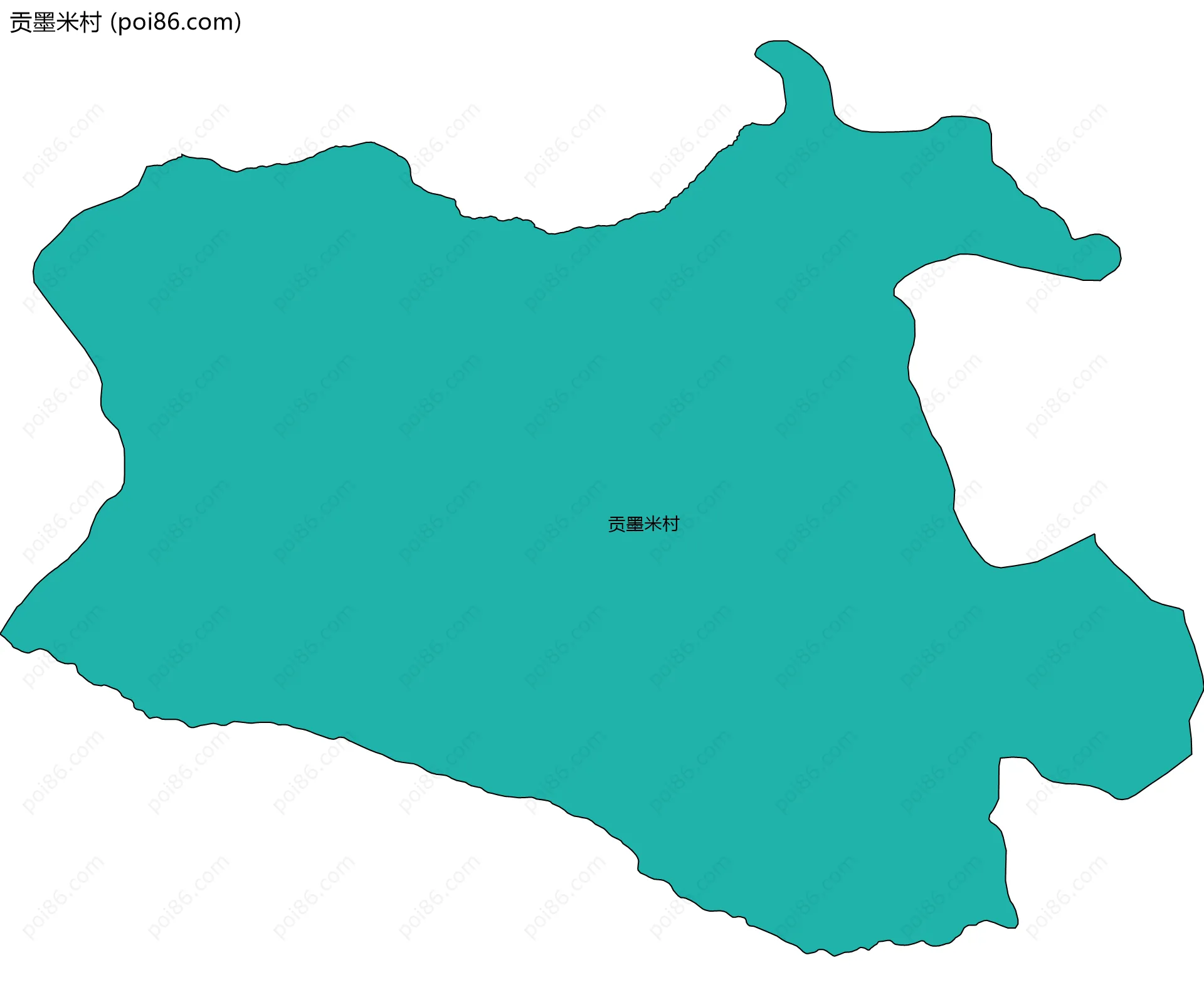贡墨米村边界地图