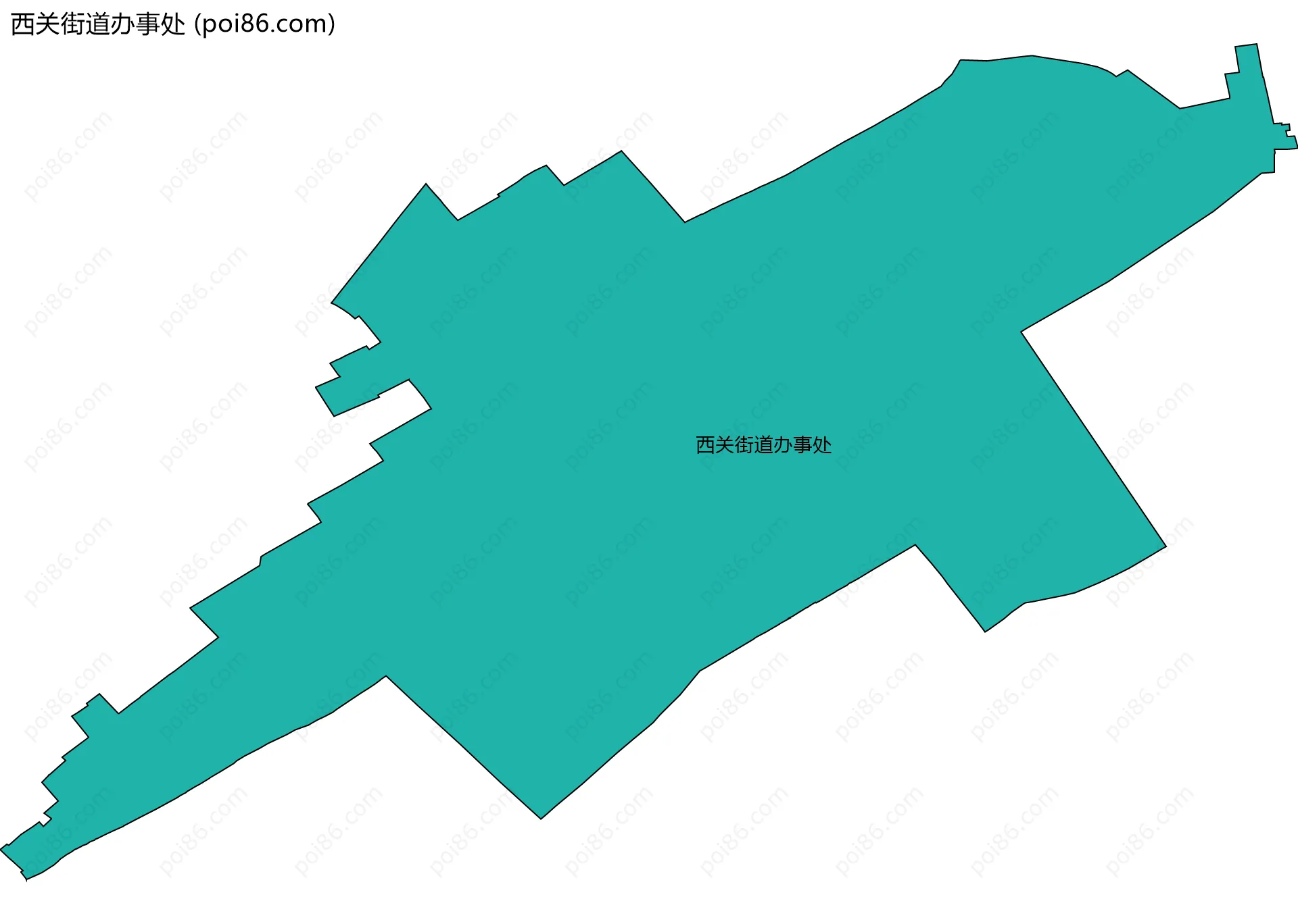 西关街道办事处边界地图