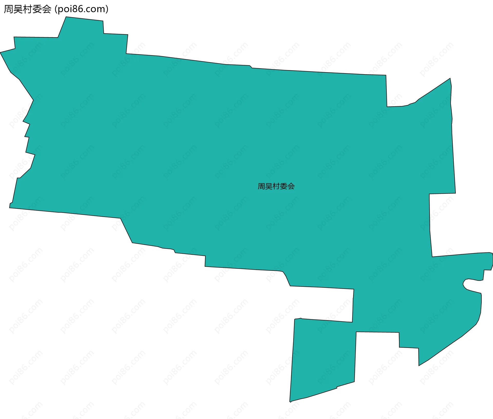 周吴村委会边界地图