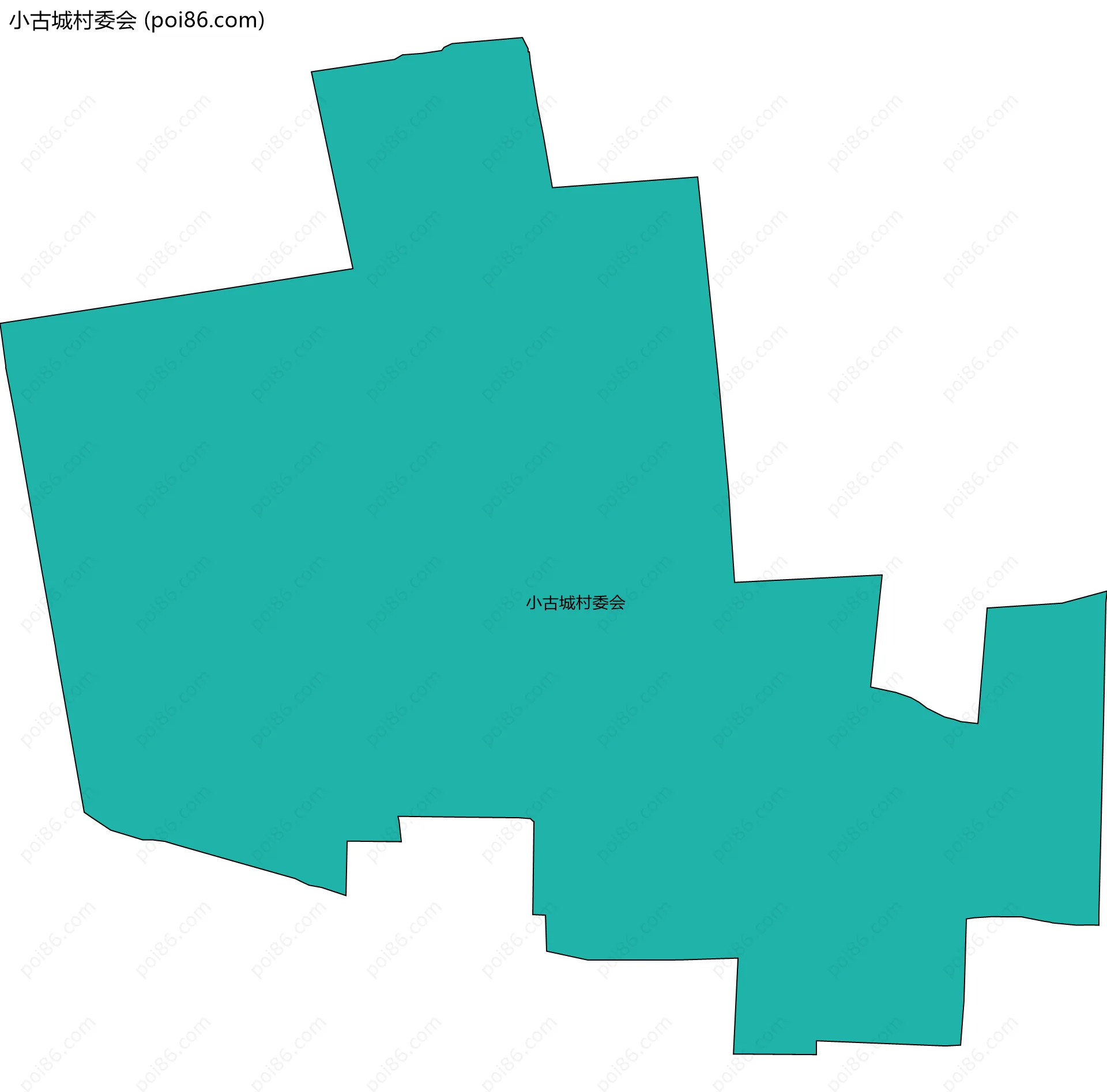 小古城村委会边界地图