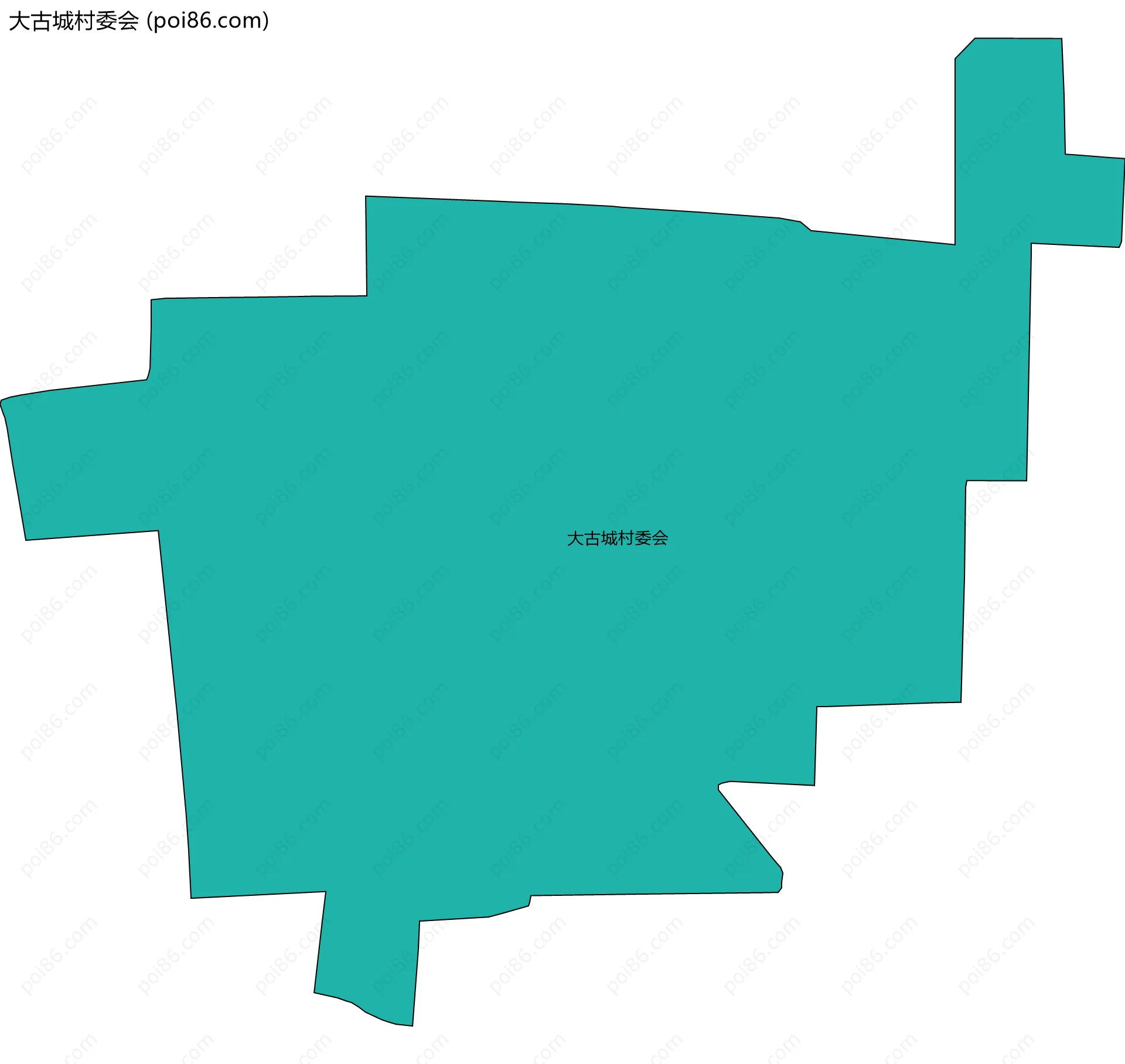 大古城村委会边界地图