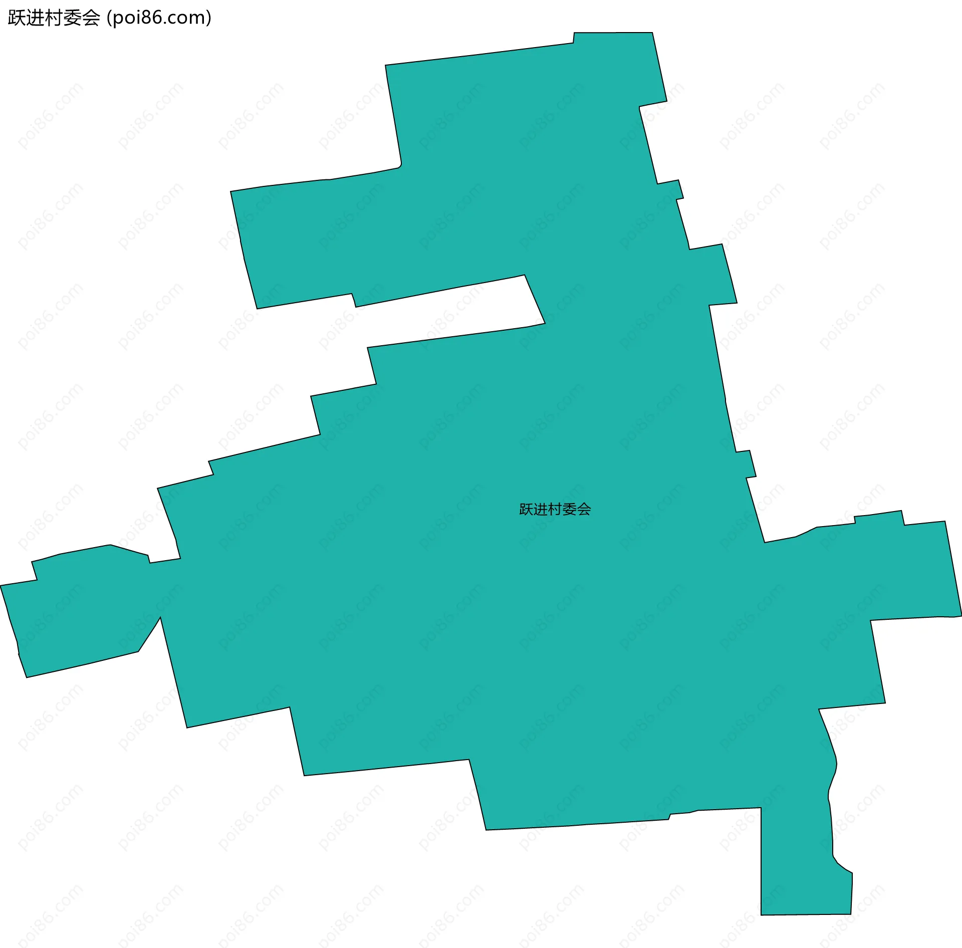 跃进村委会边界地图