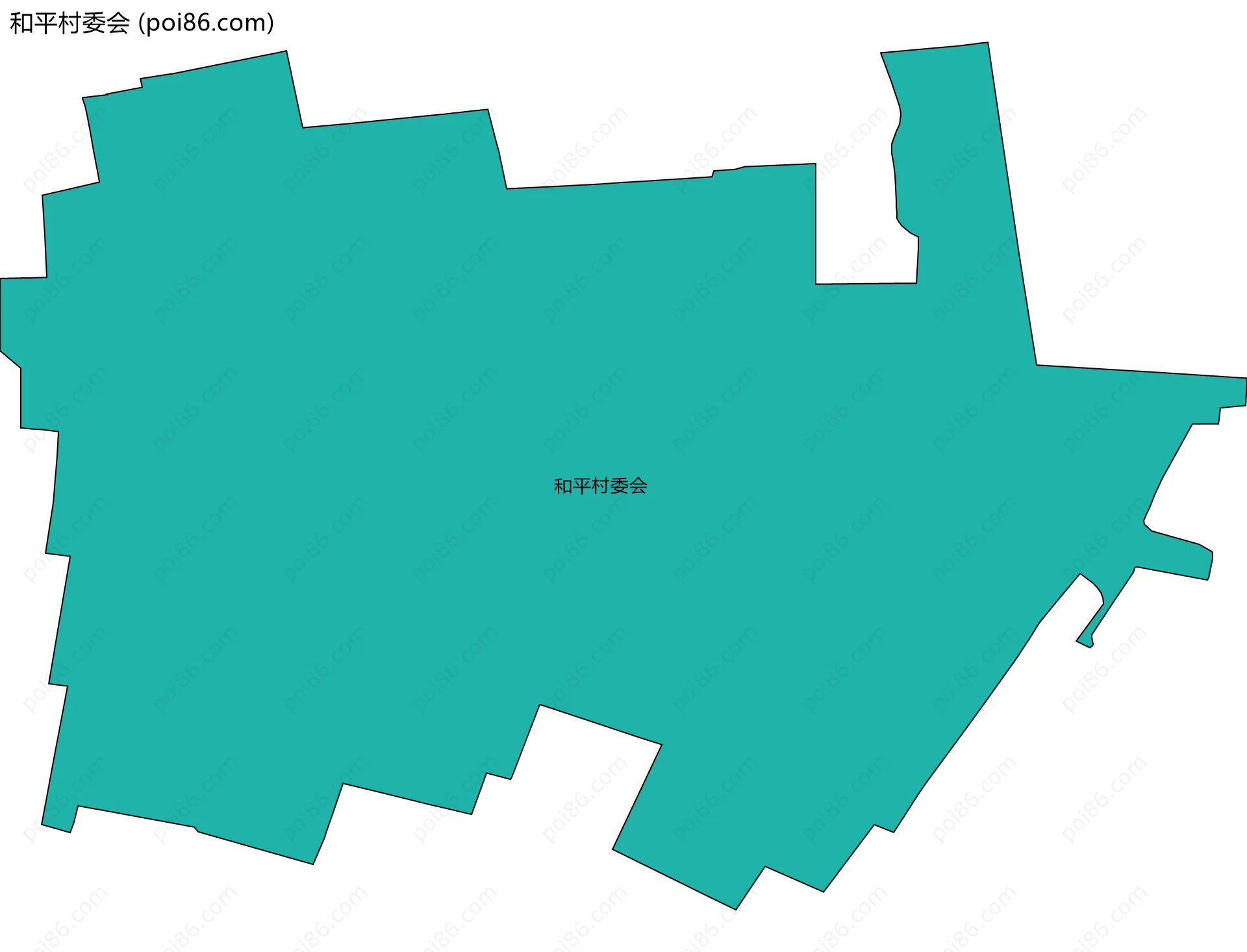 和平村委会边界地图