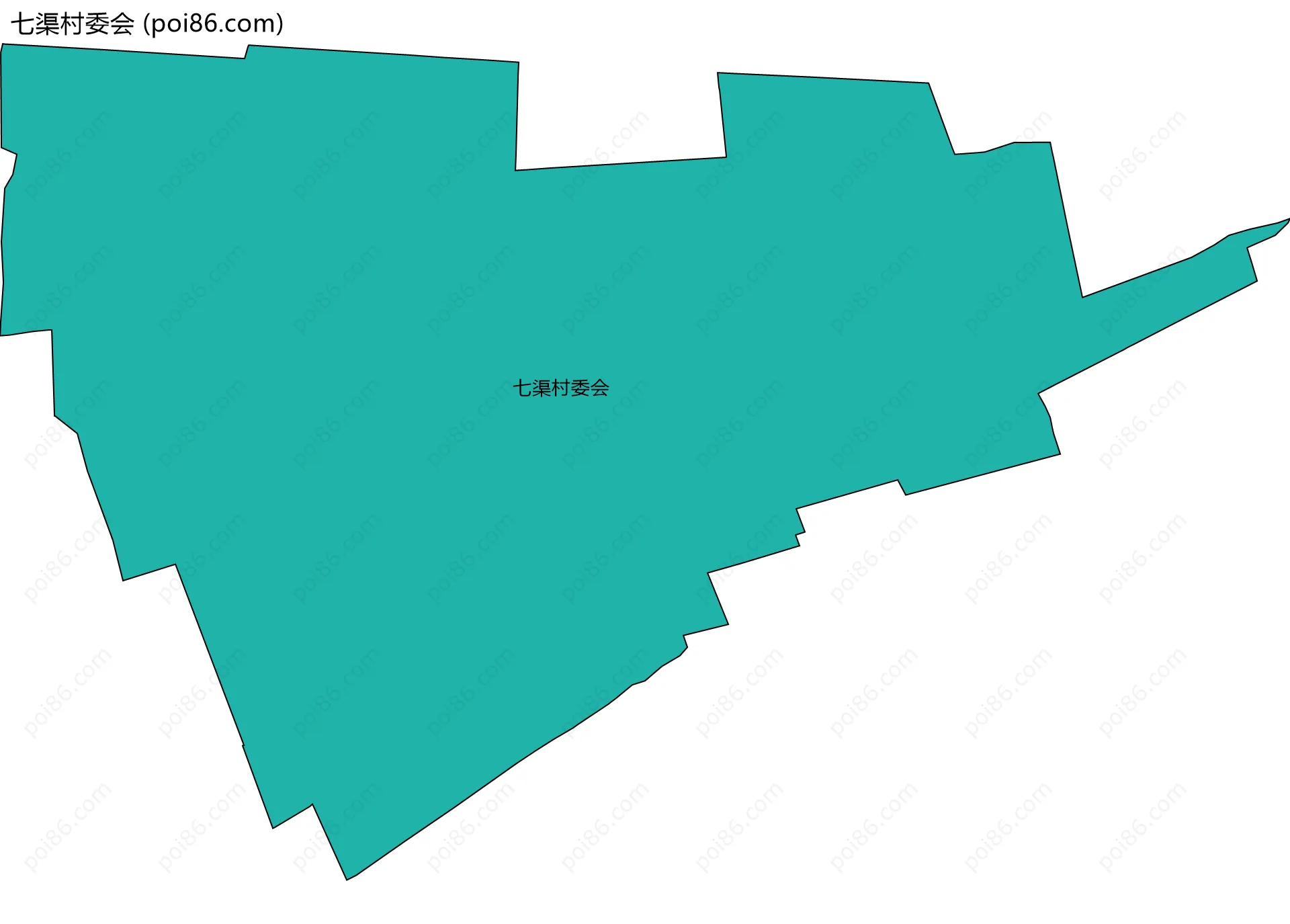 七渠村委会边界地图