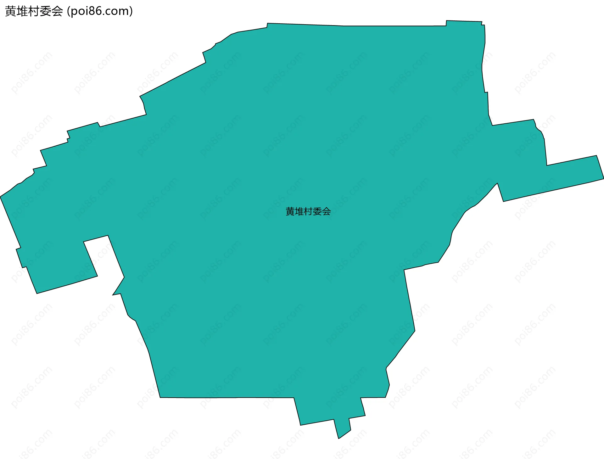 黄堆村委会边界地图