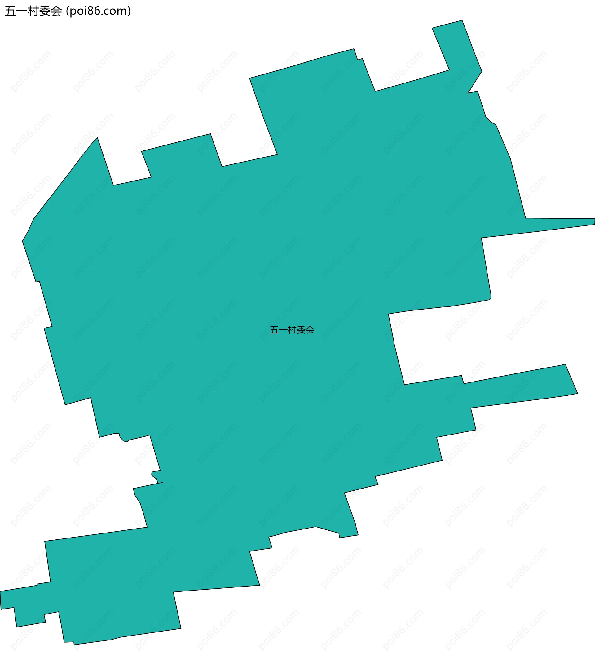 五一村委会边界地图