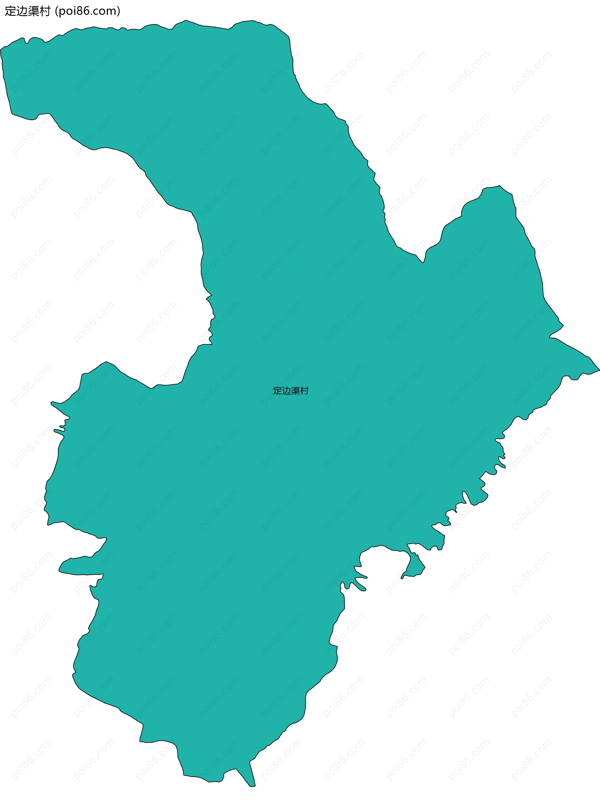 定边渠村边界地图