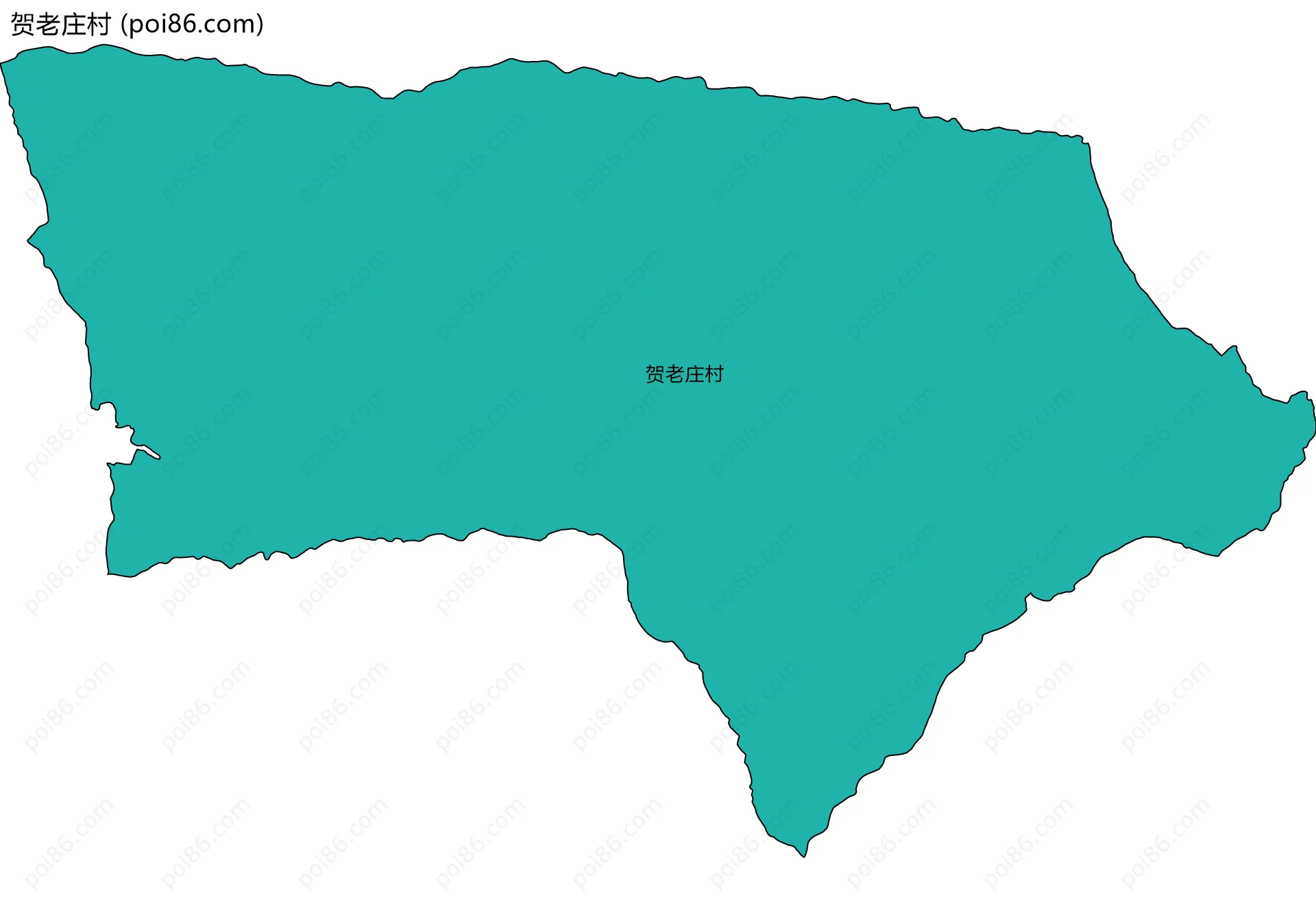 贺老庄村边界地图