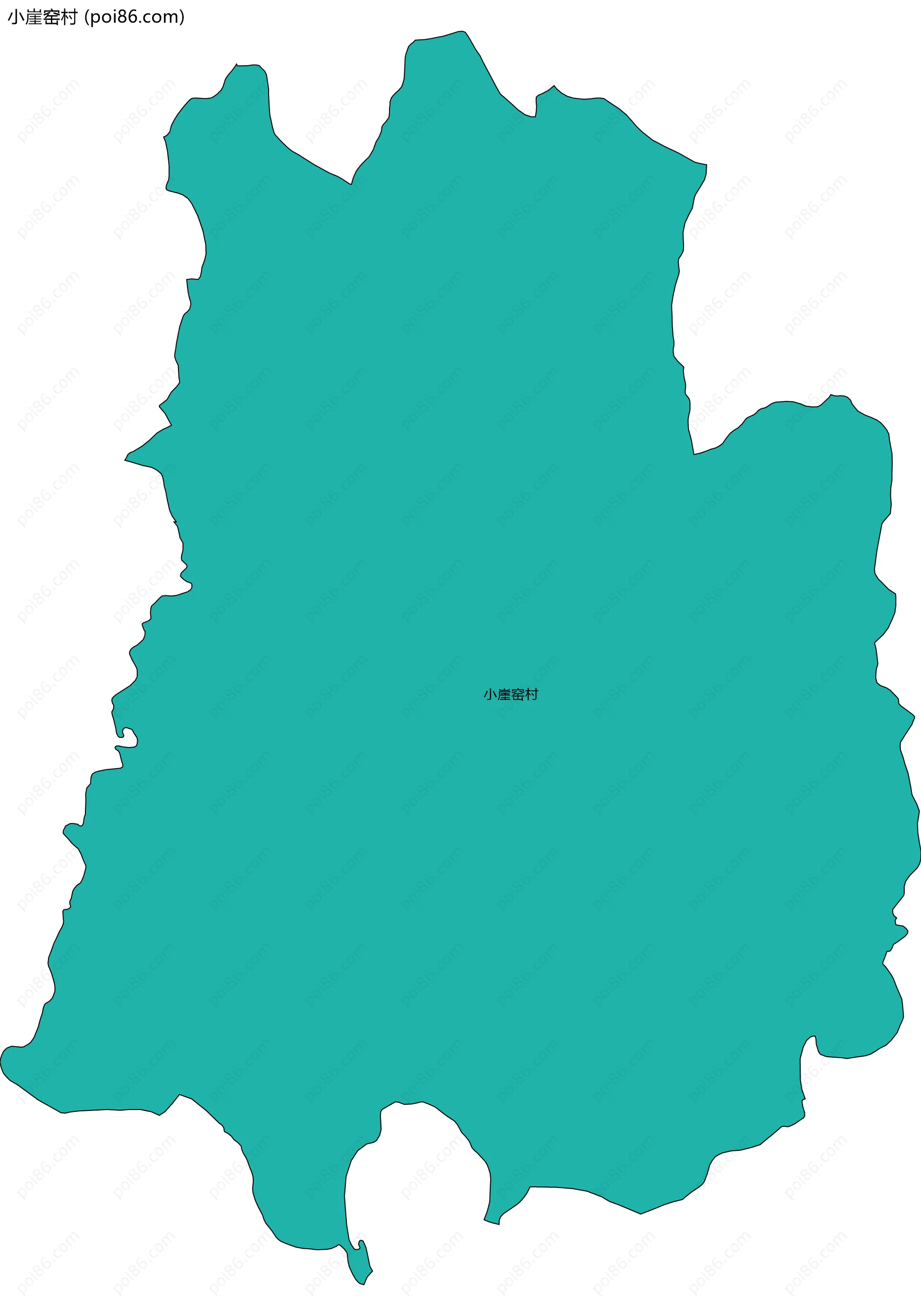 小崖窑村边界地图
