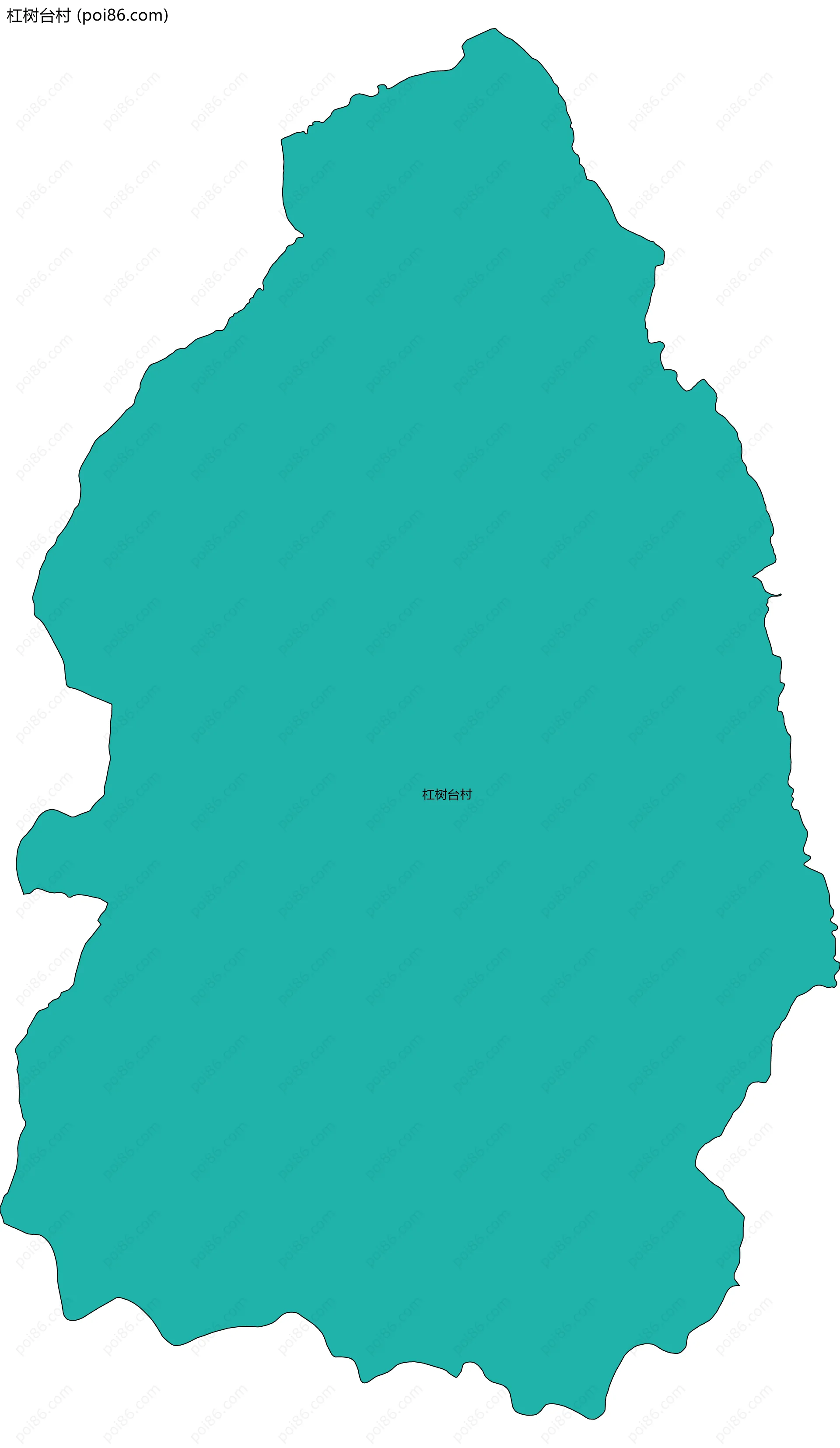 杠树台村边界地图
