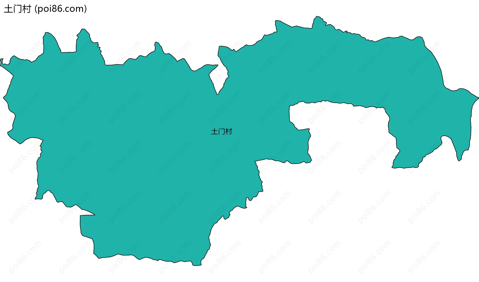 土门村边界地图