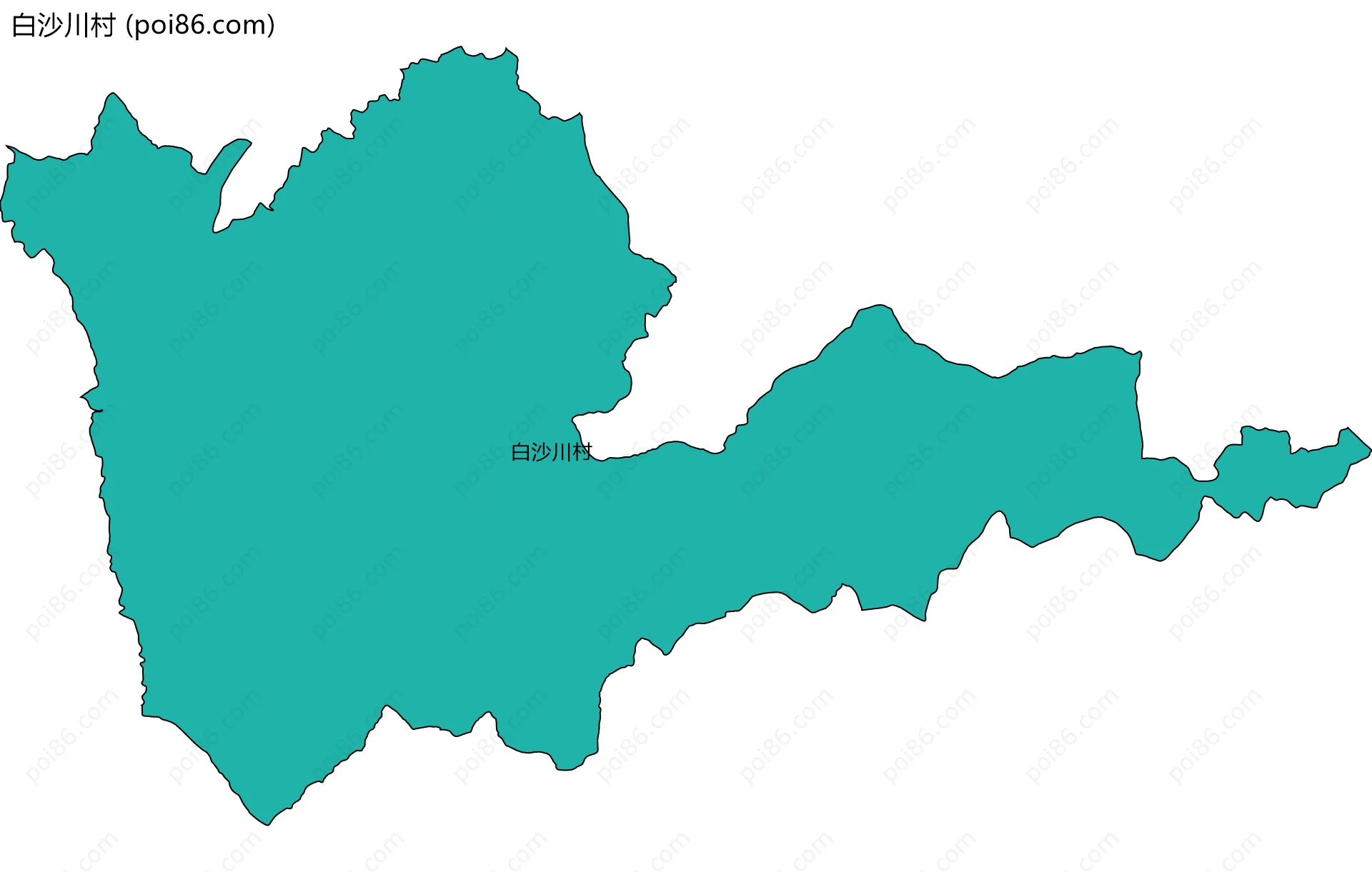 白沙川村边界地图