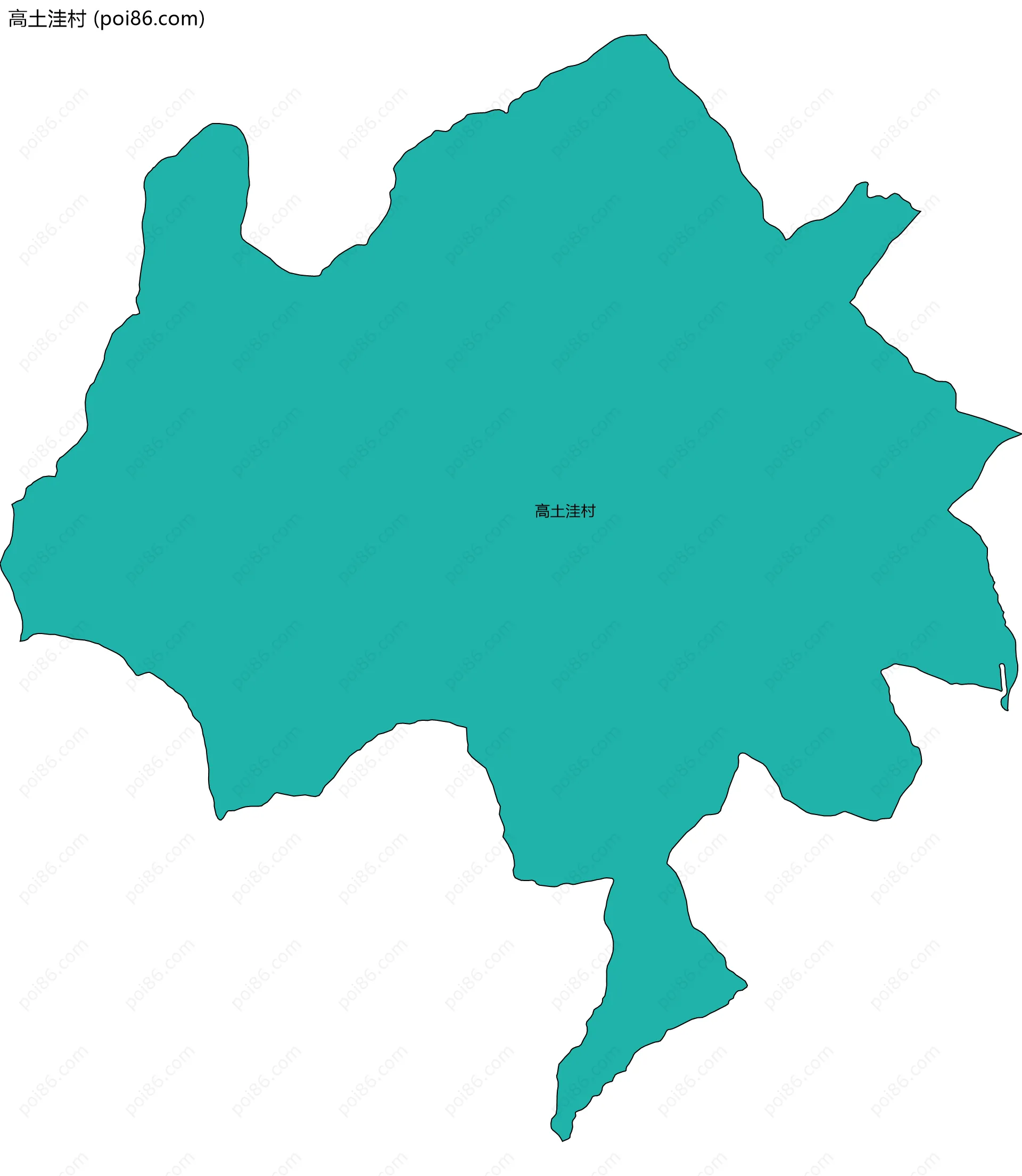 高土洼村边界地图
