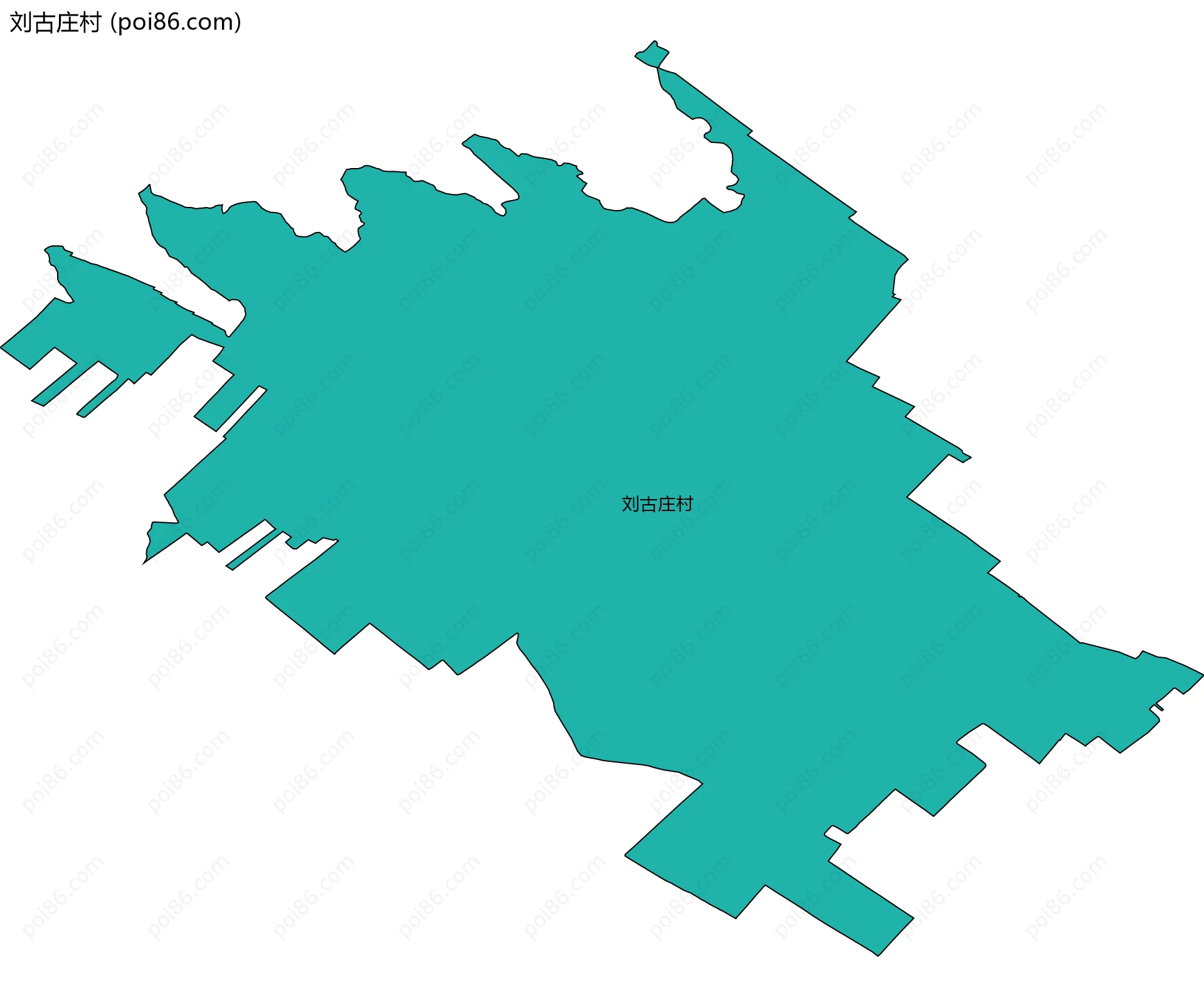 刘古庄村边界地图