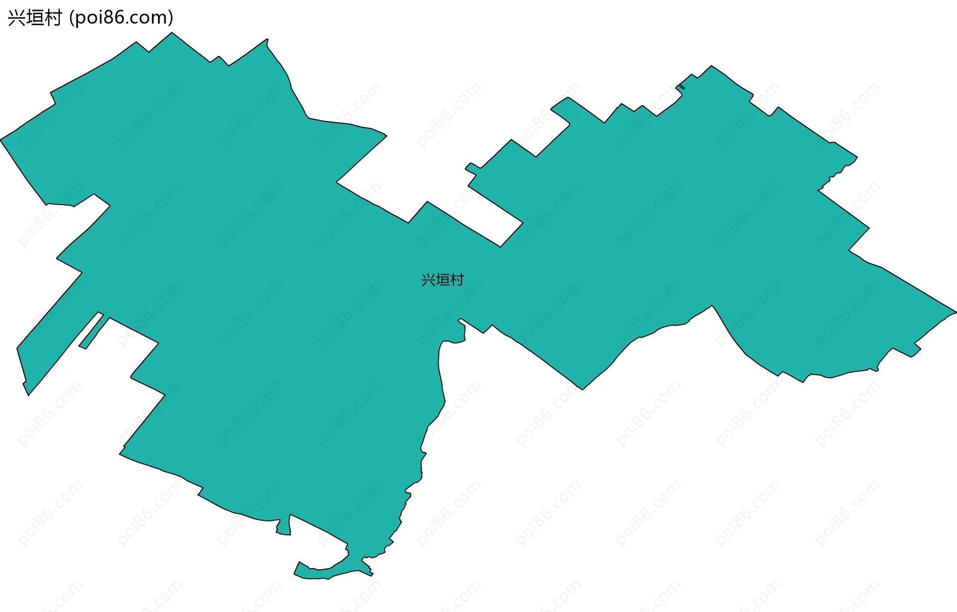 兴垣村边界地图