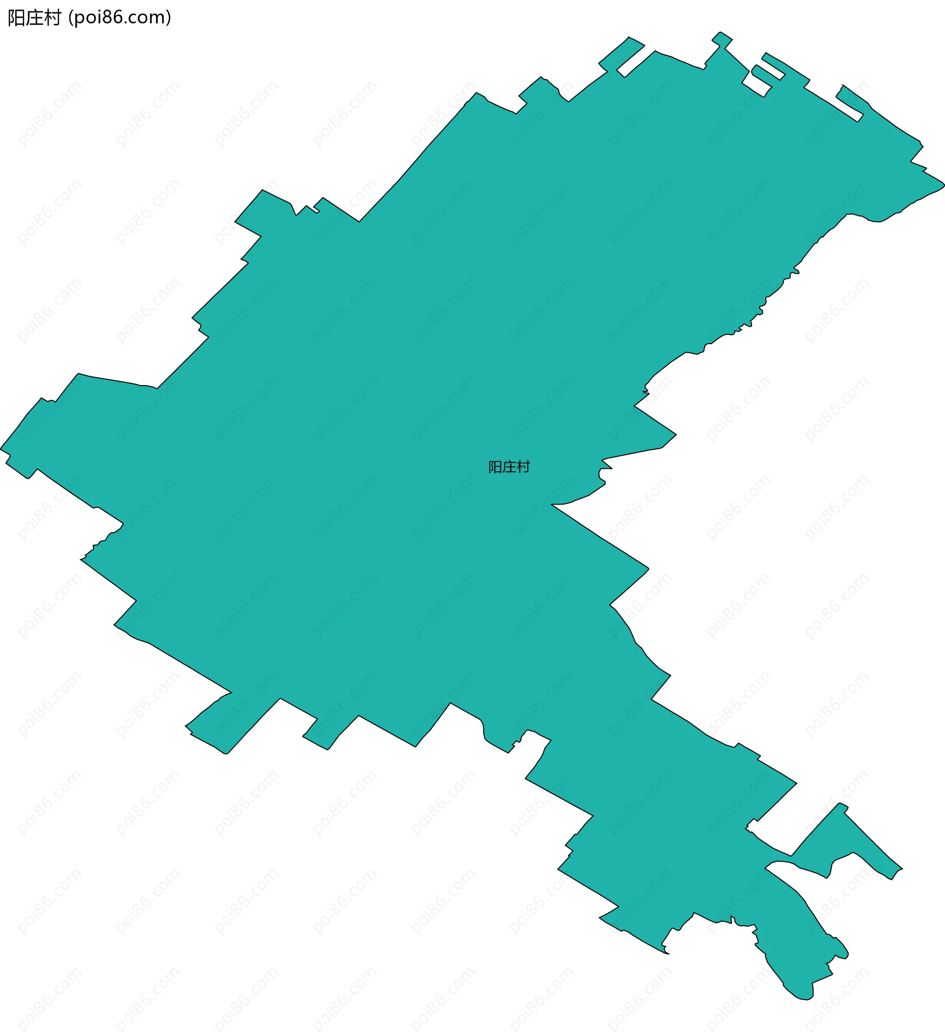 阳庄村边界地图