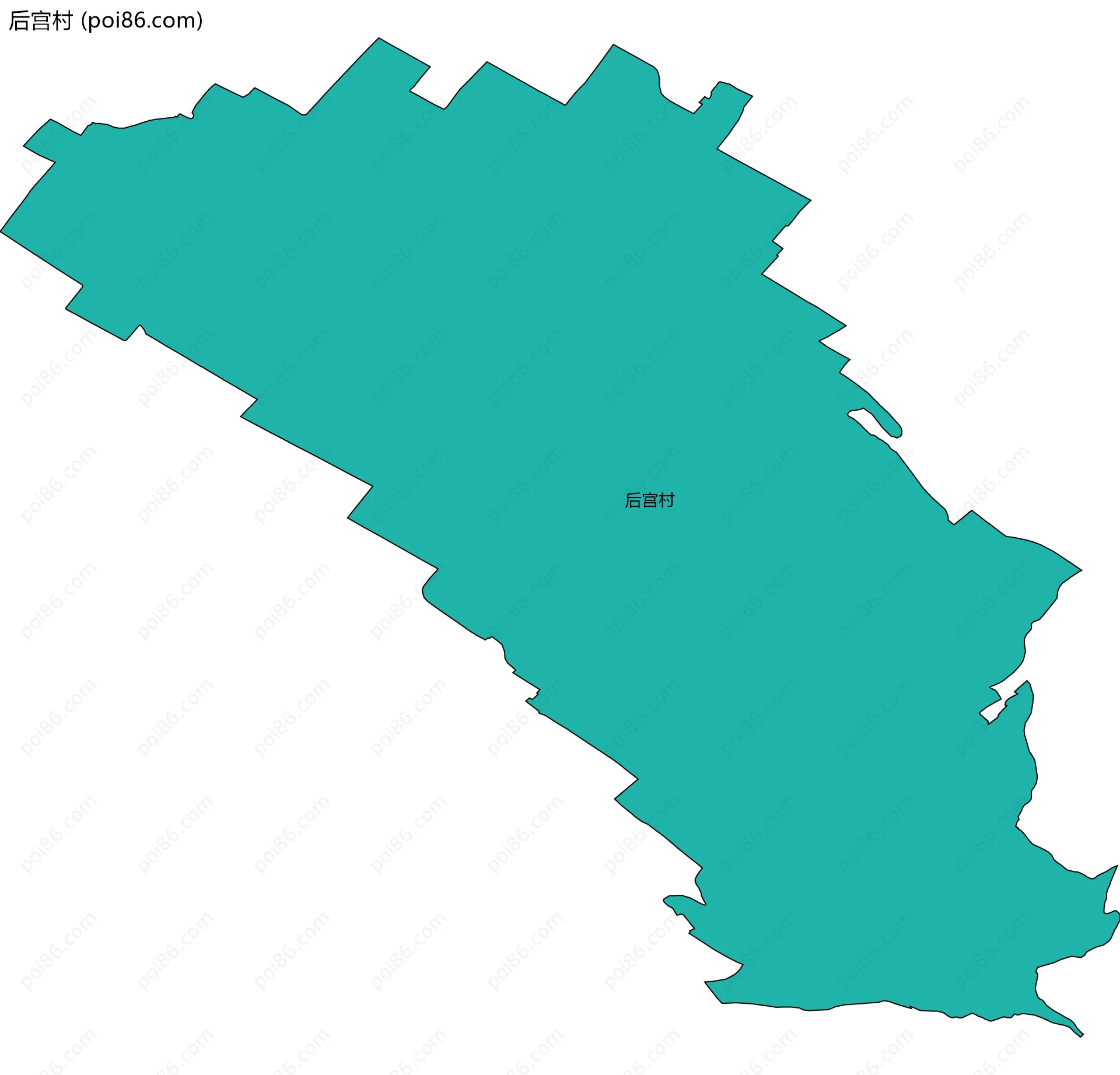后宫村边界地图