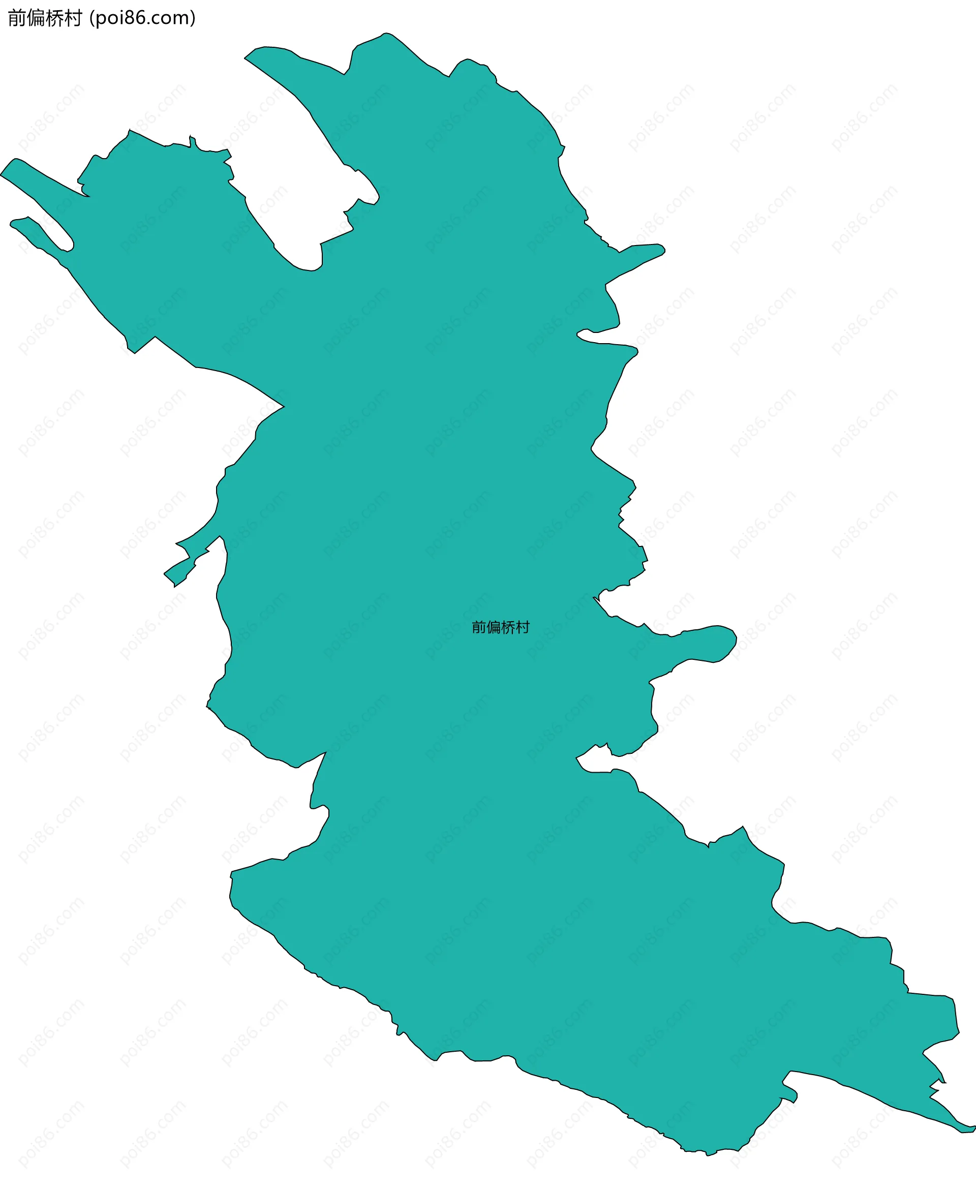 前偏桥村边界地图