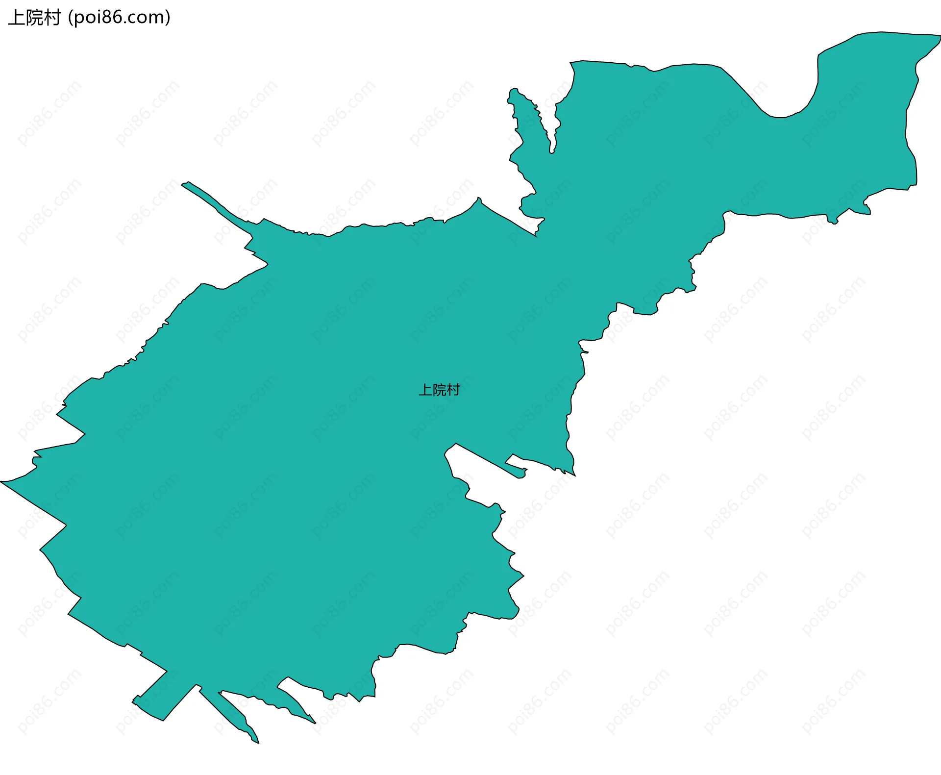 上院村边界地图