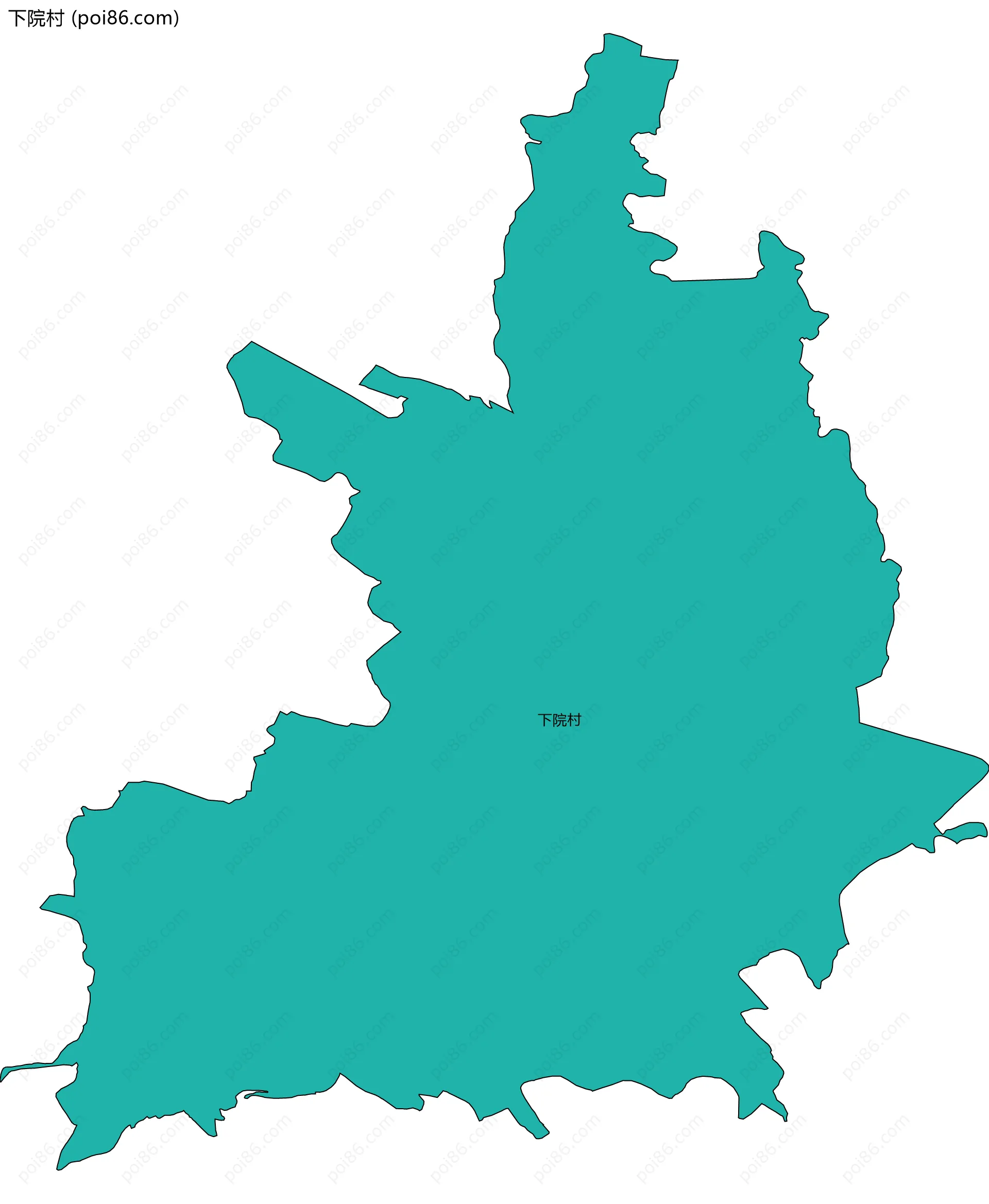 下院村边界地图