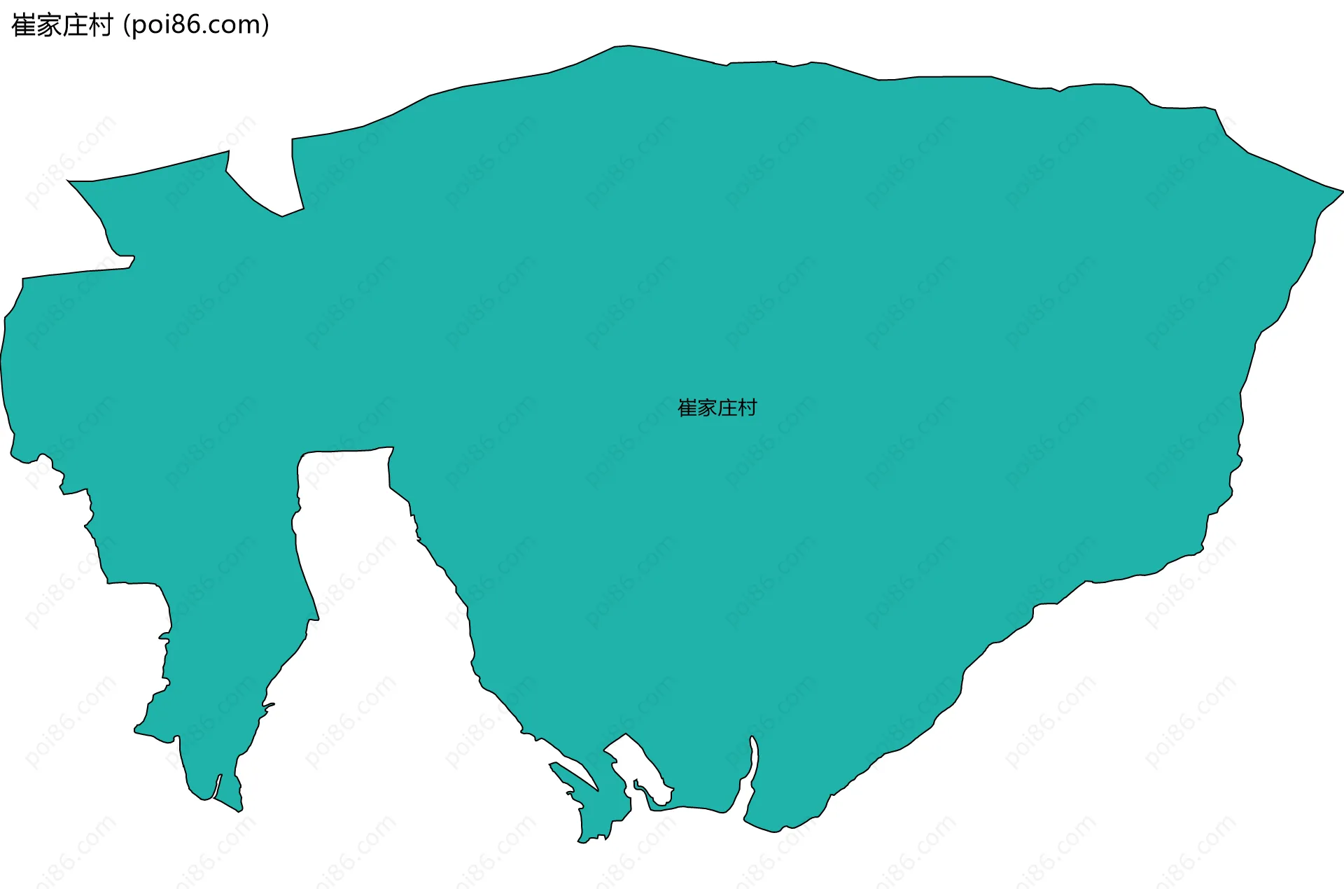 崔家庄村边界地图