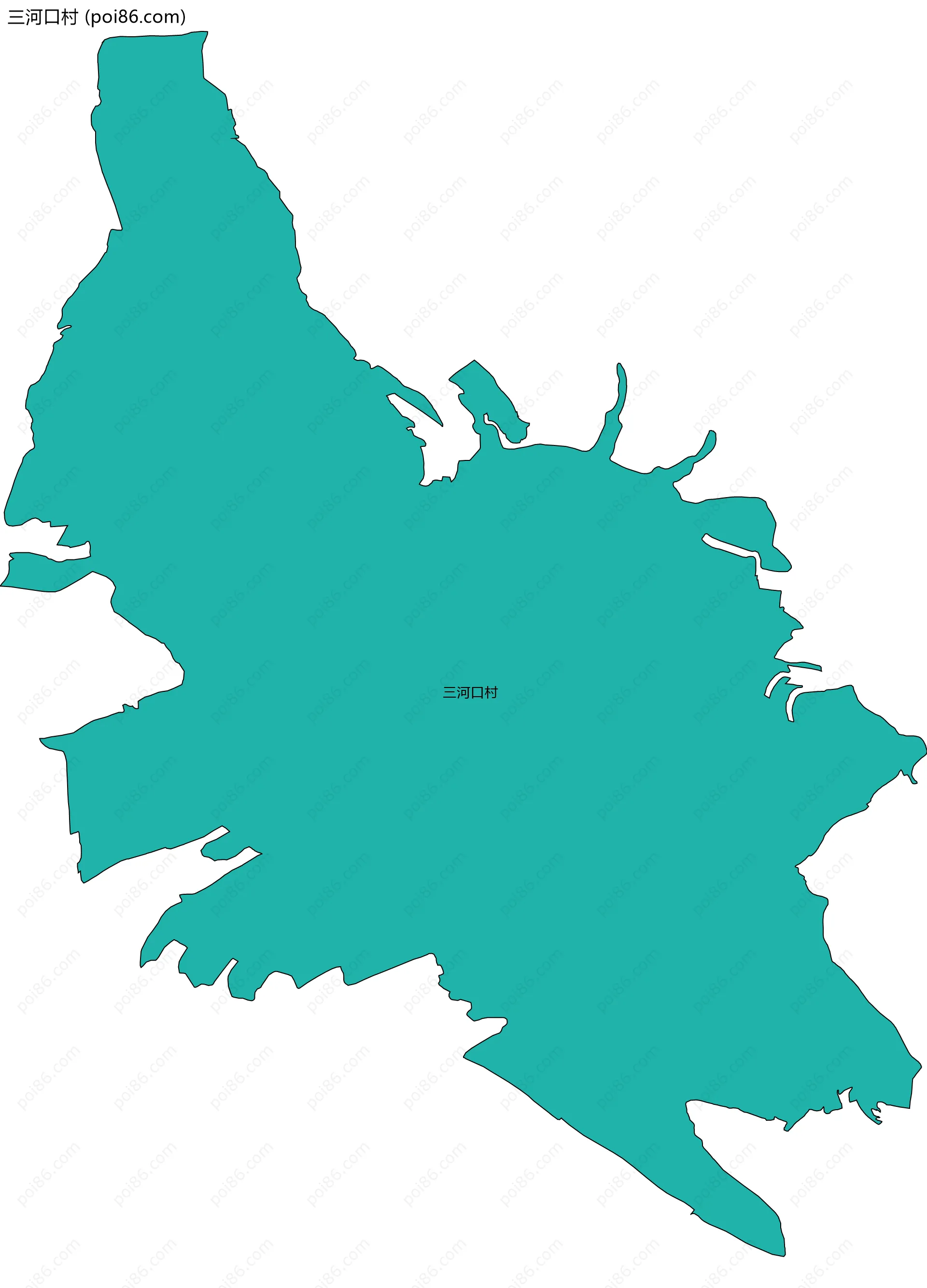 三河口村边界地图