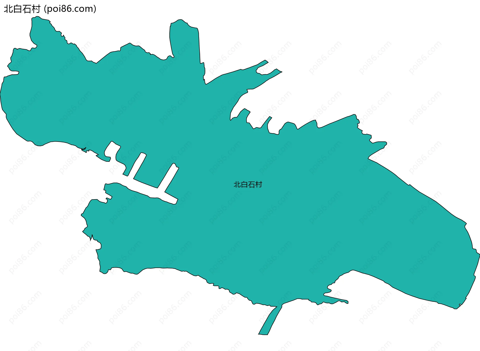 北白石村边界地图