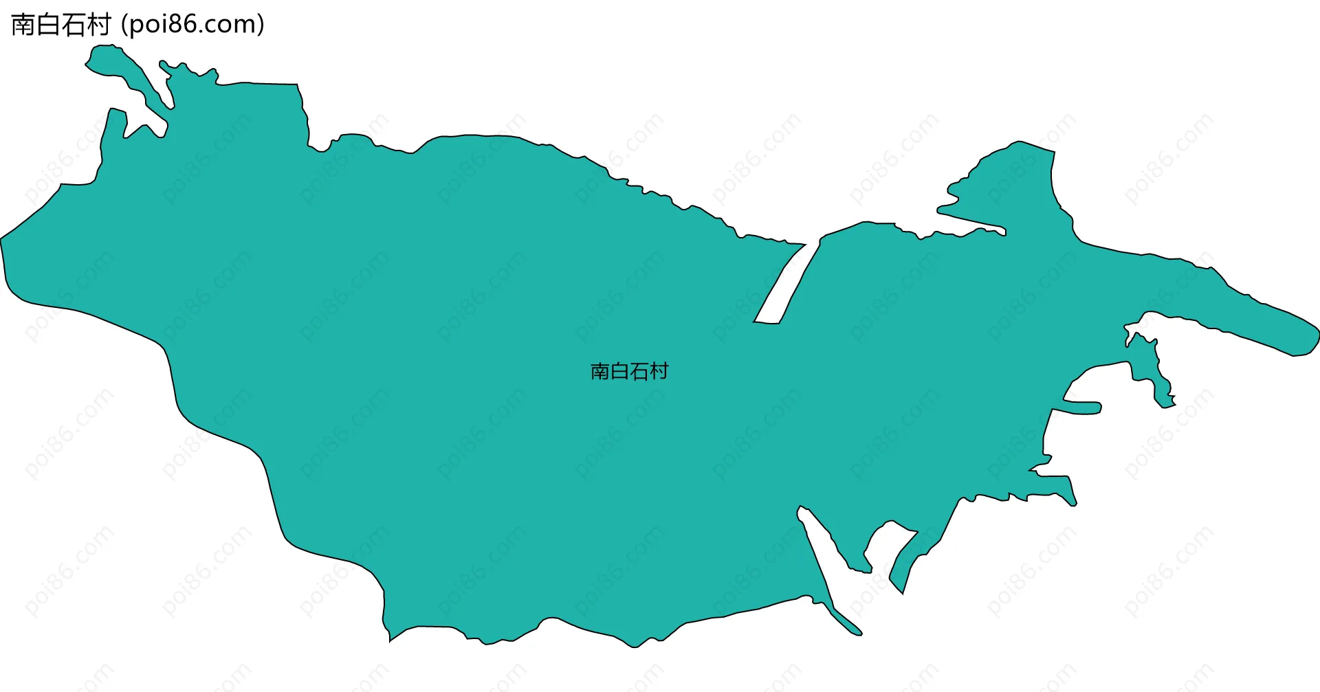 南白石村边界地图