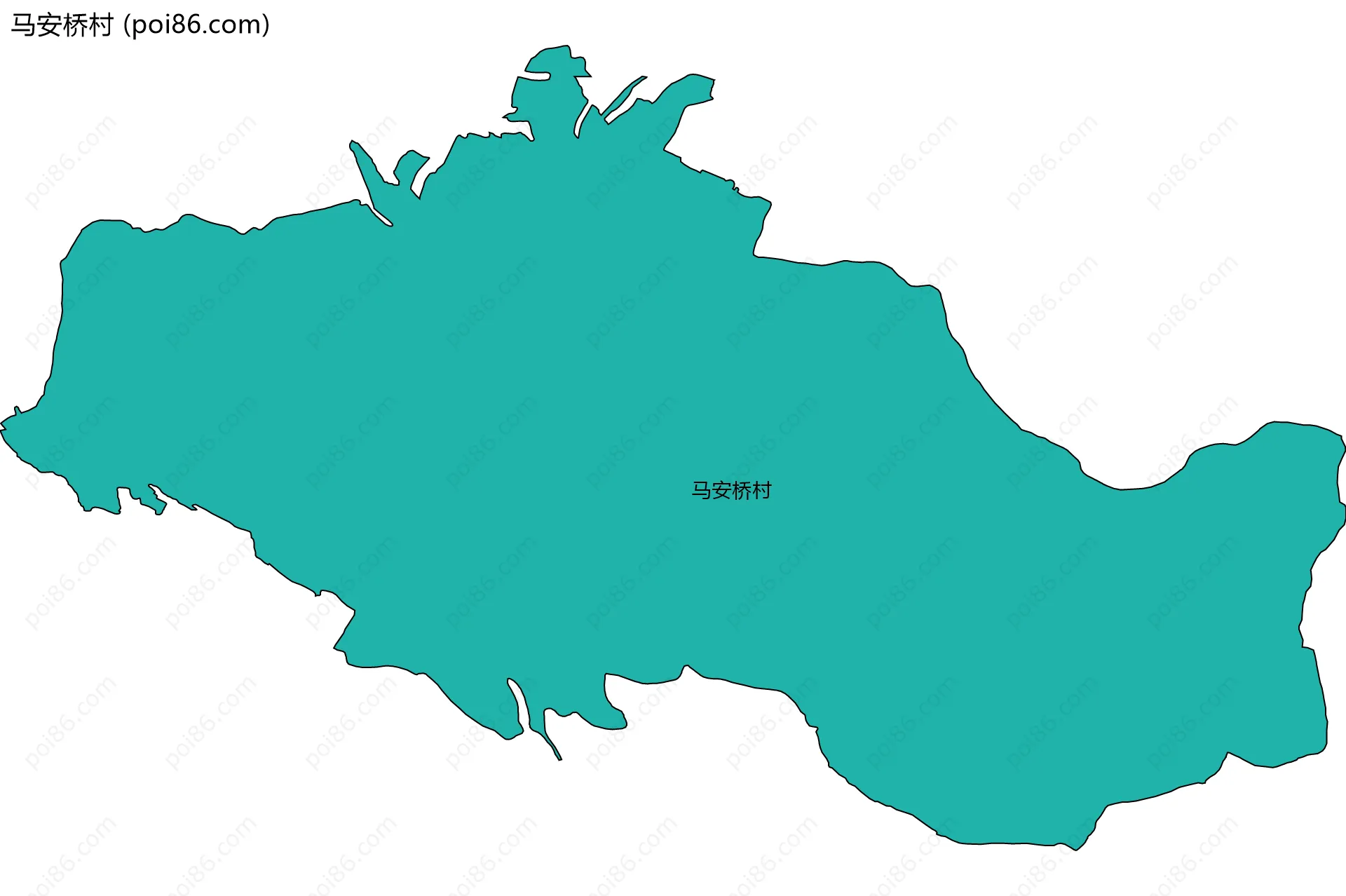 马安桥村边界地图