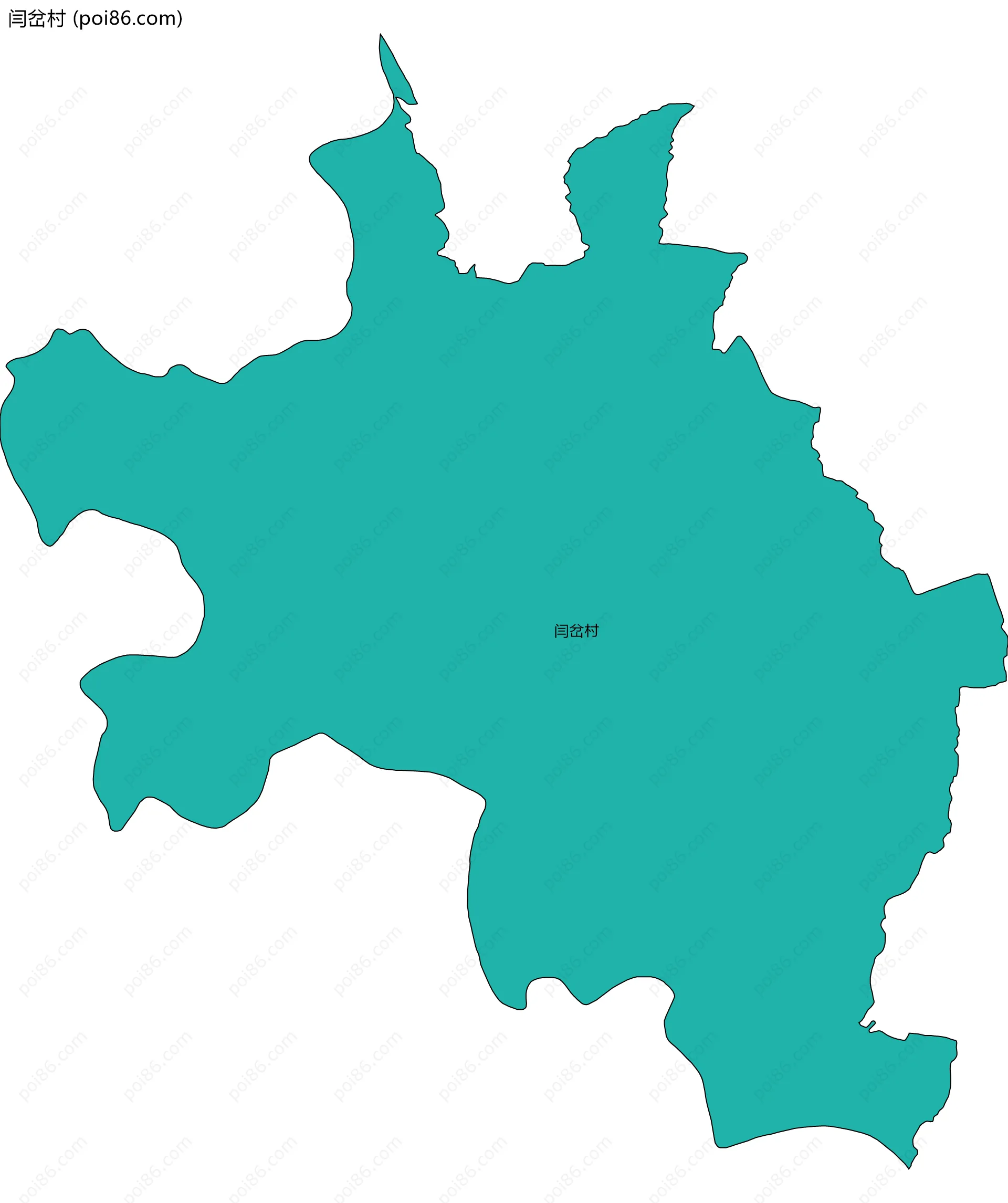 闫岔村边界地图