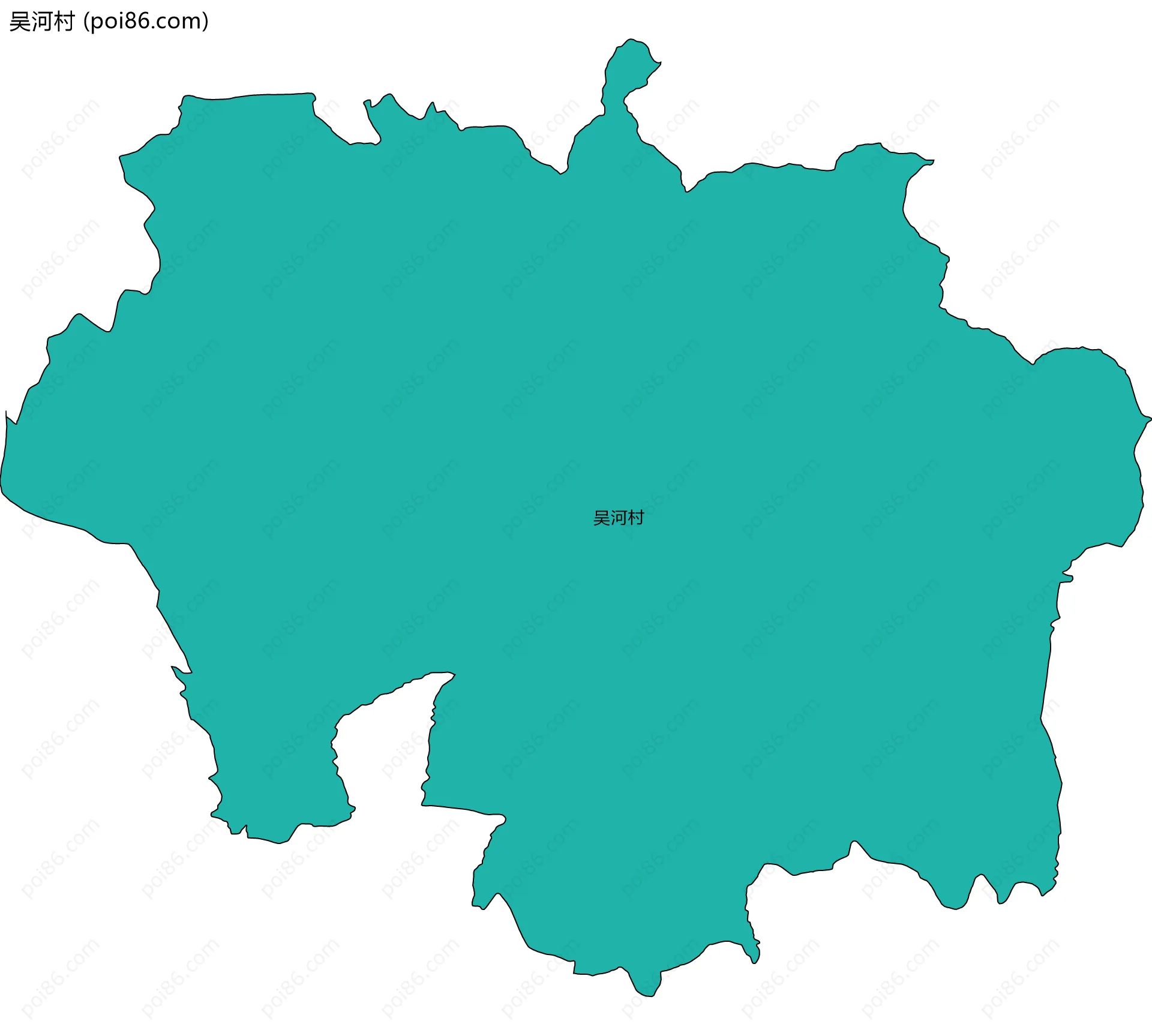 吴河村边界地图