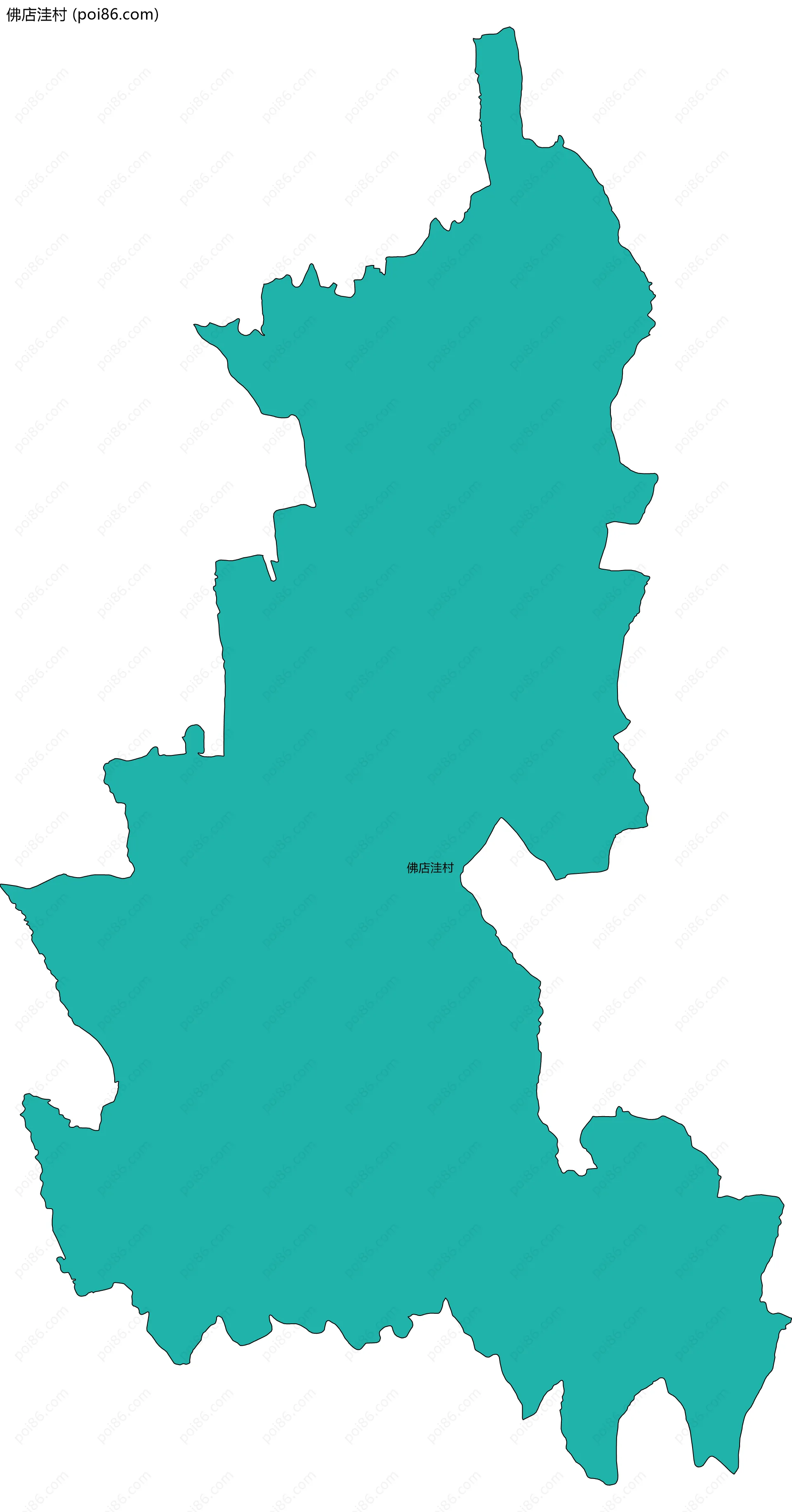 佛店洼村边界地图