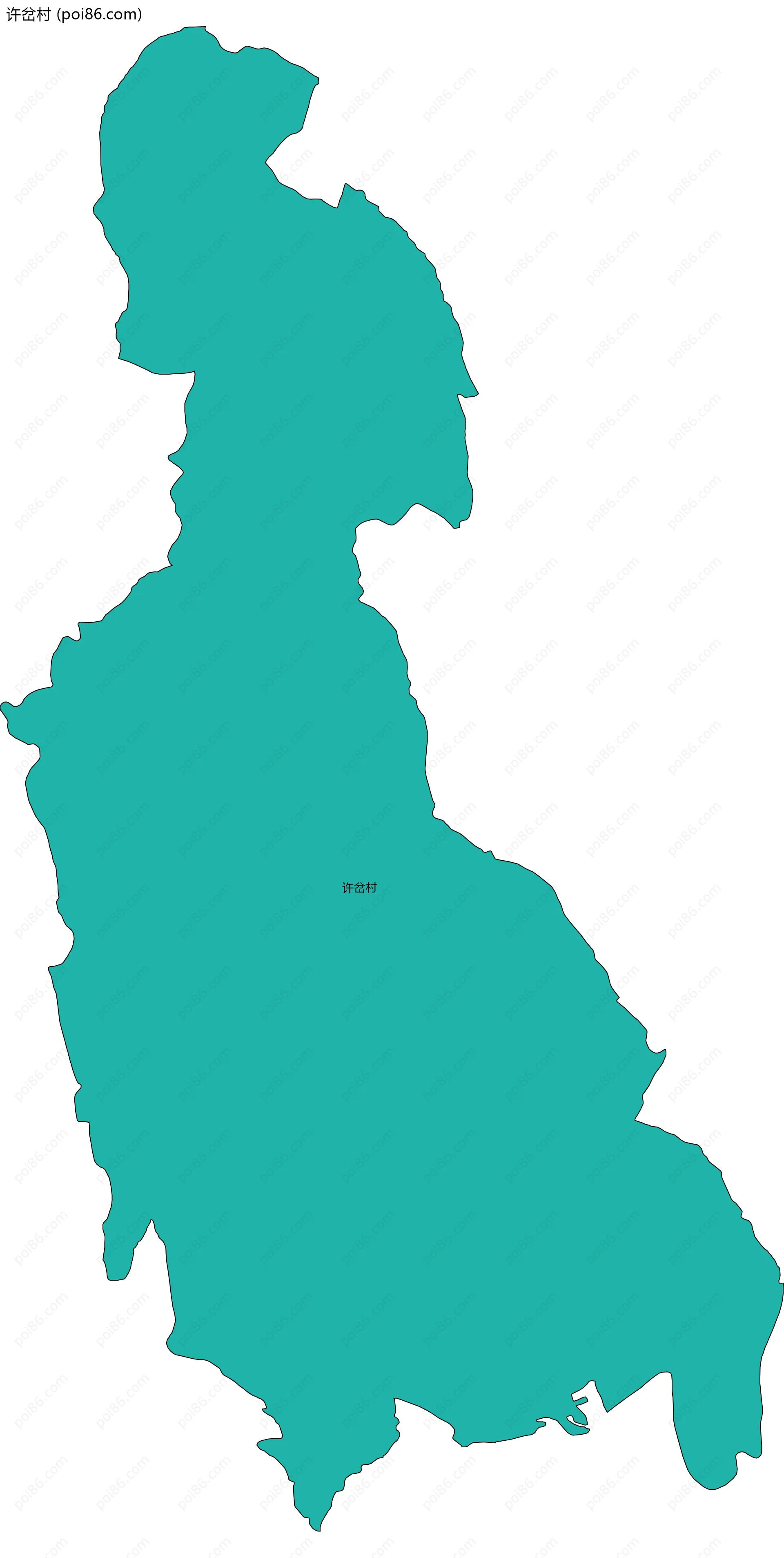 许岔村边界地图