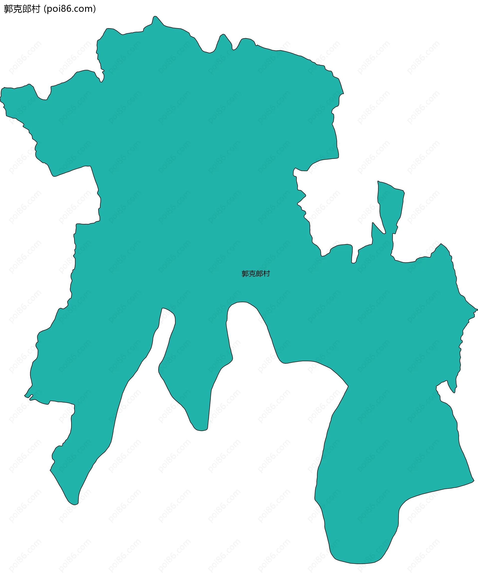 郭克郎村边界地图