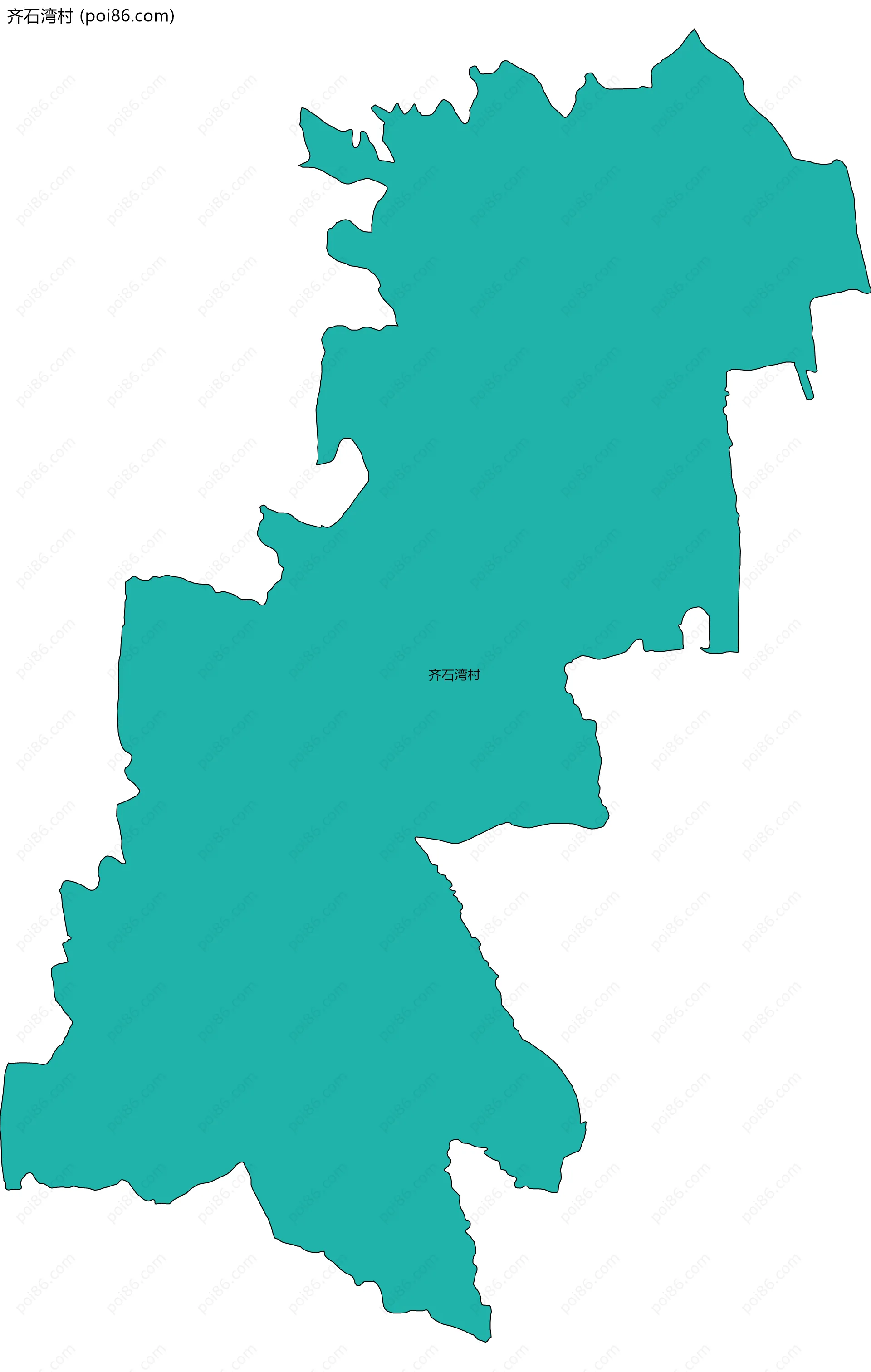 齐石湾村边界地图