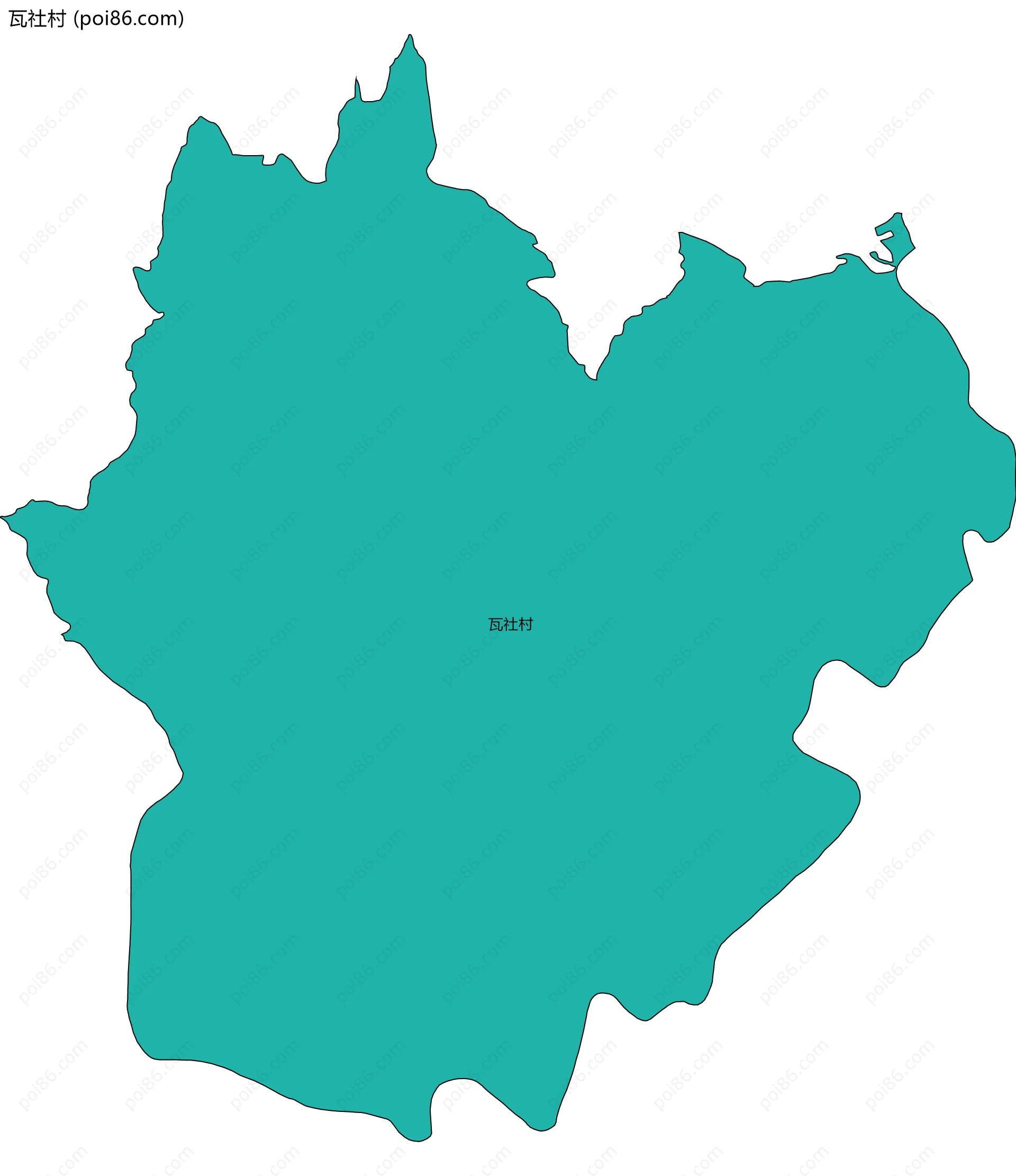 瓦社村边界地图