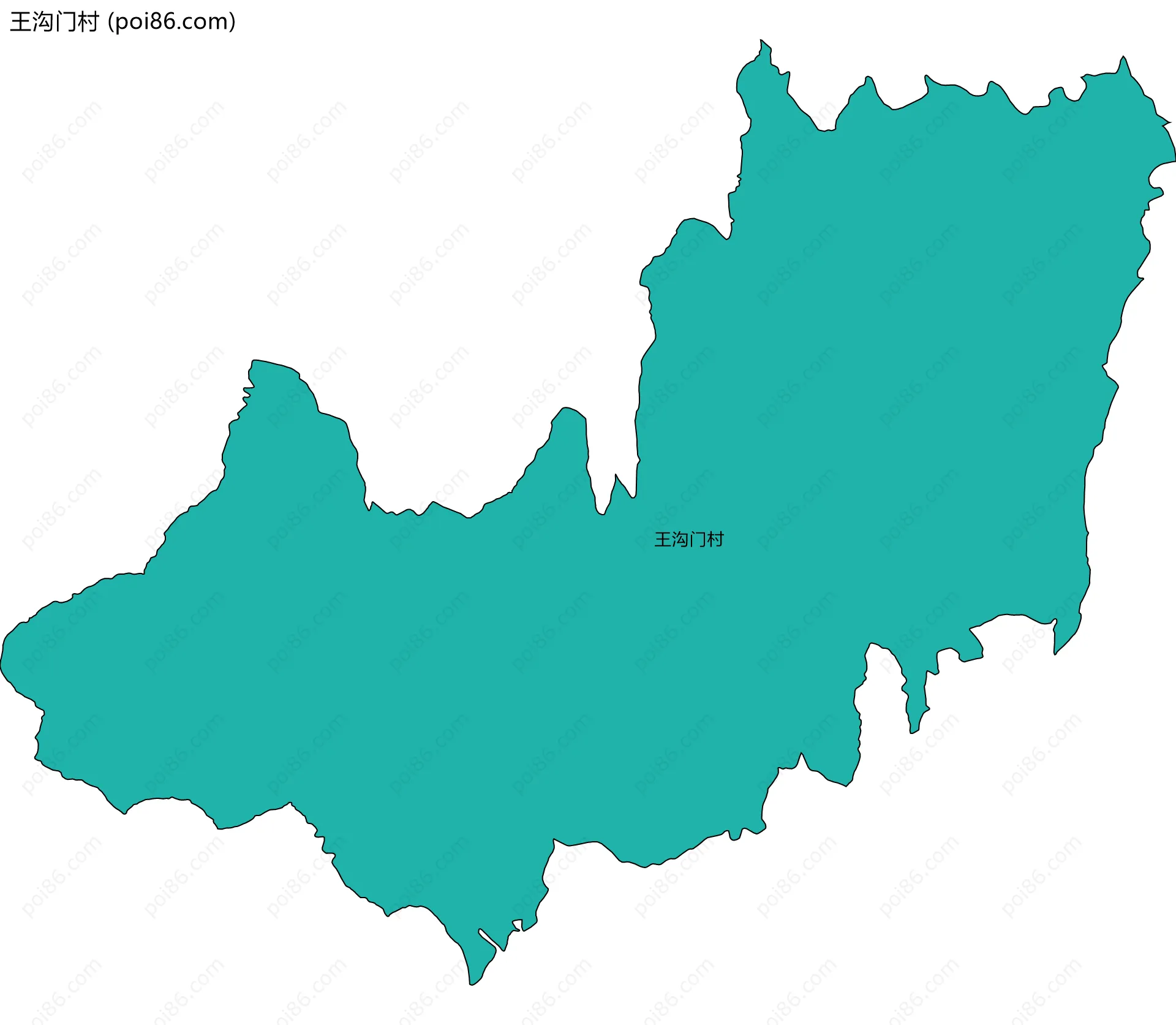 王沟门村边界地图