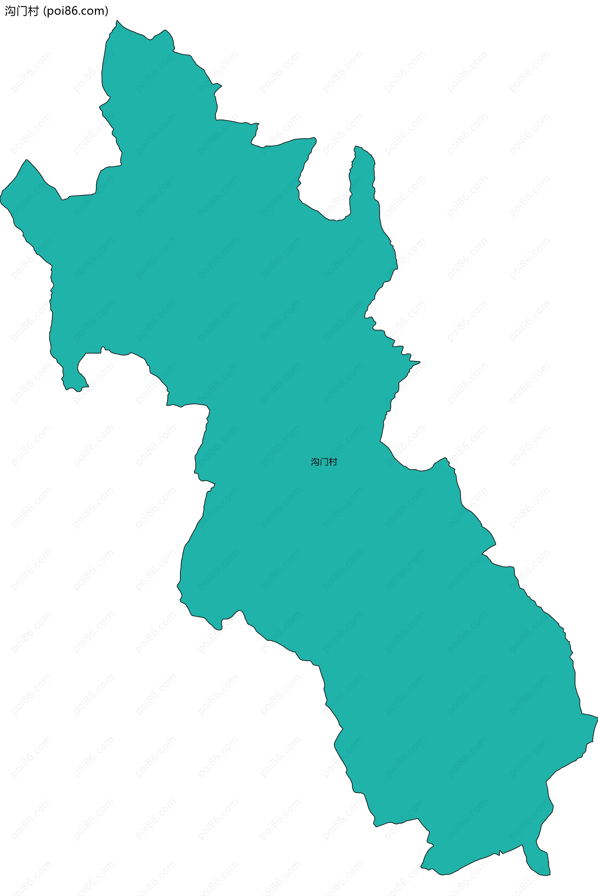 沟门村边界地图