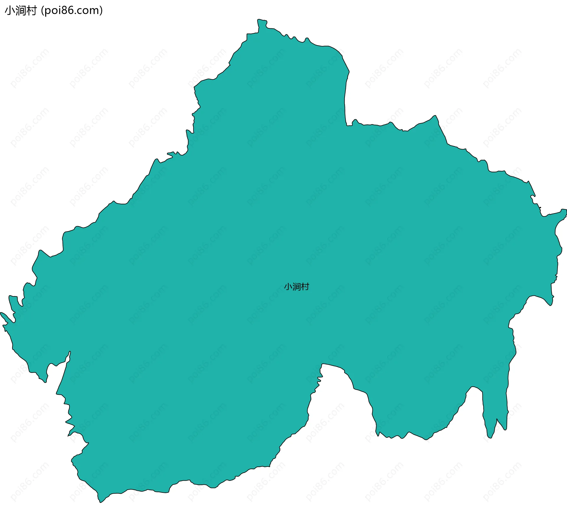小涧村边界地图