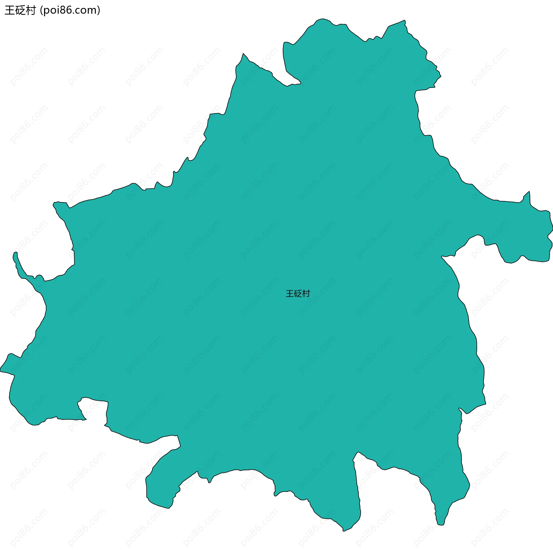 王砭村边界地图