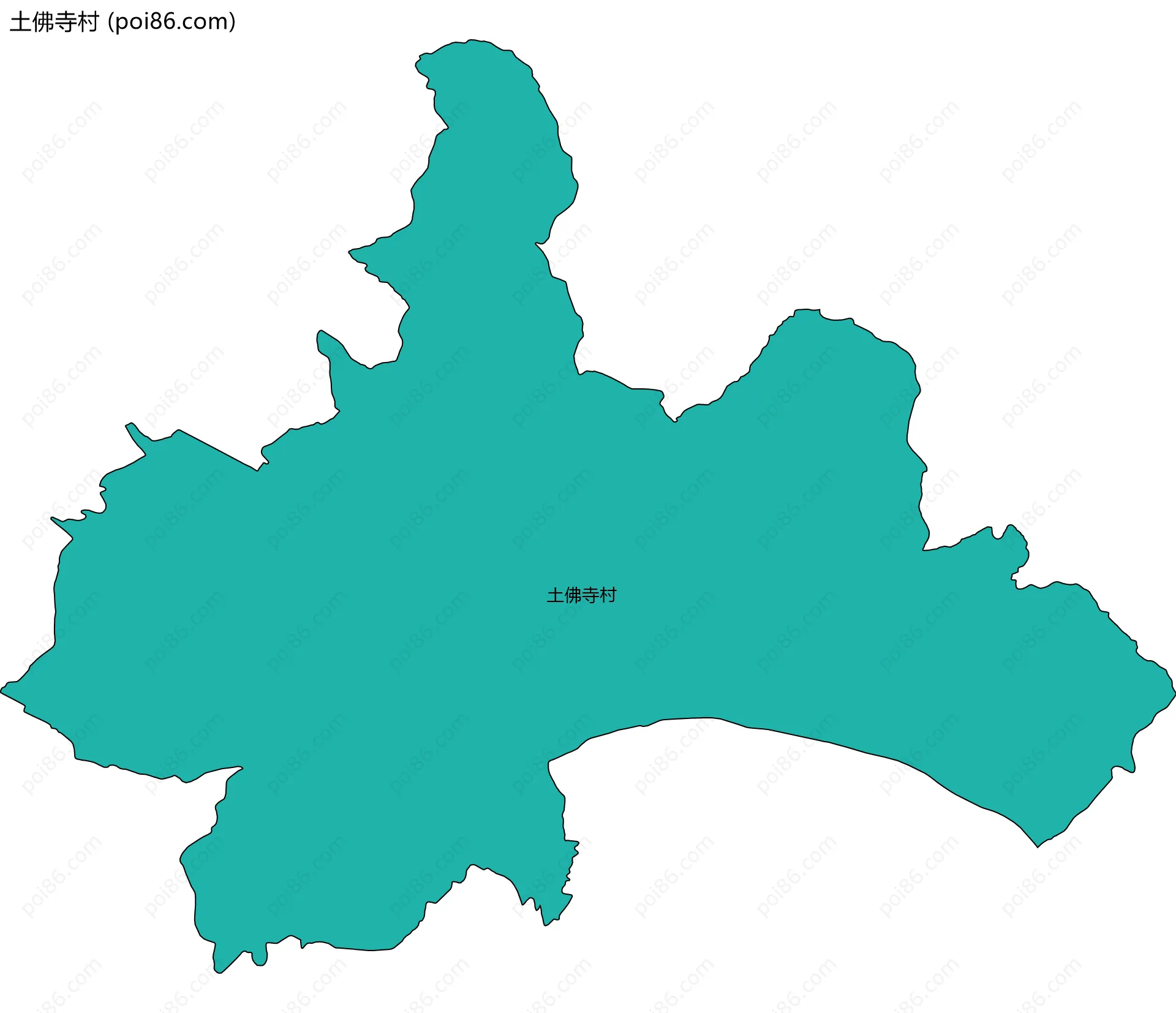 土佛寺村边界地图