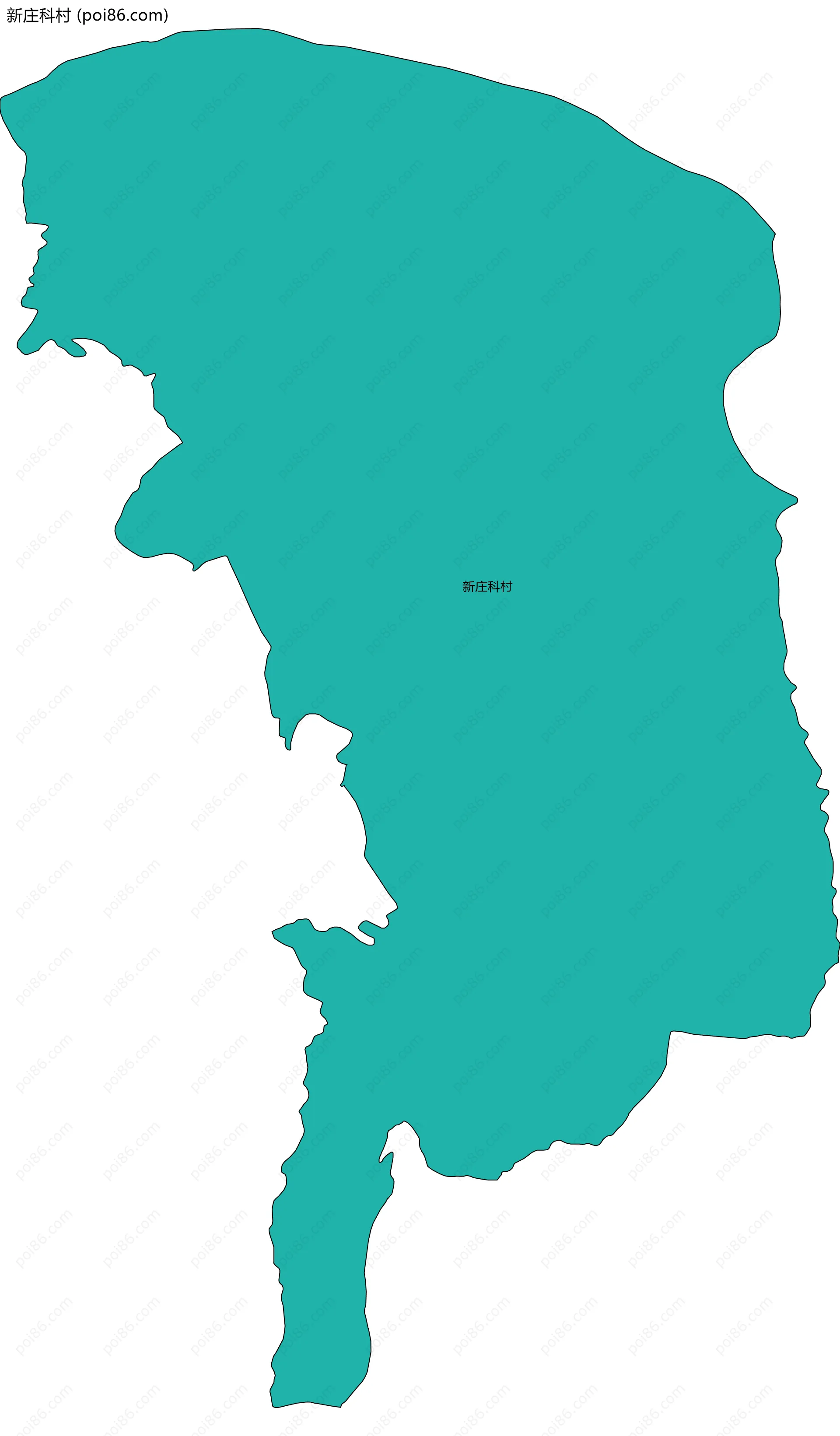 新庄科村边界地图